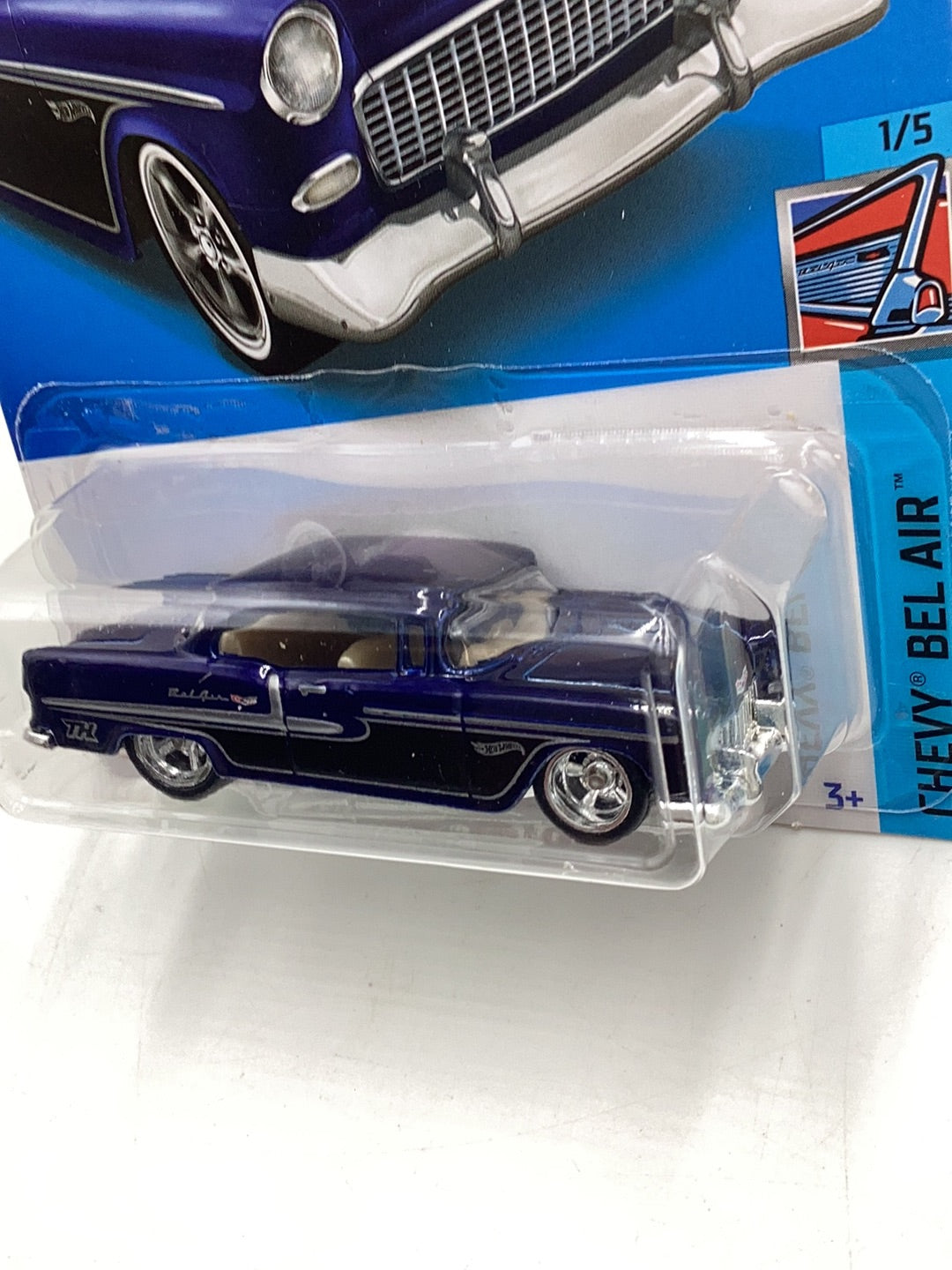 2022 hot wheels super treasure hunt #20 55 Chevy W/Protector