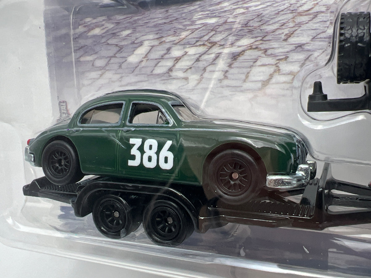 Hot Wheels Team Transport #74 Jaguar MK1 & 2023 Land Rover Defender 110 283i