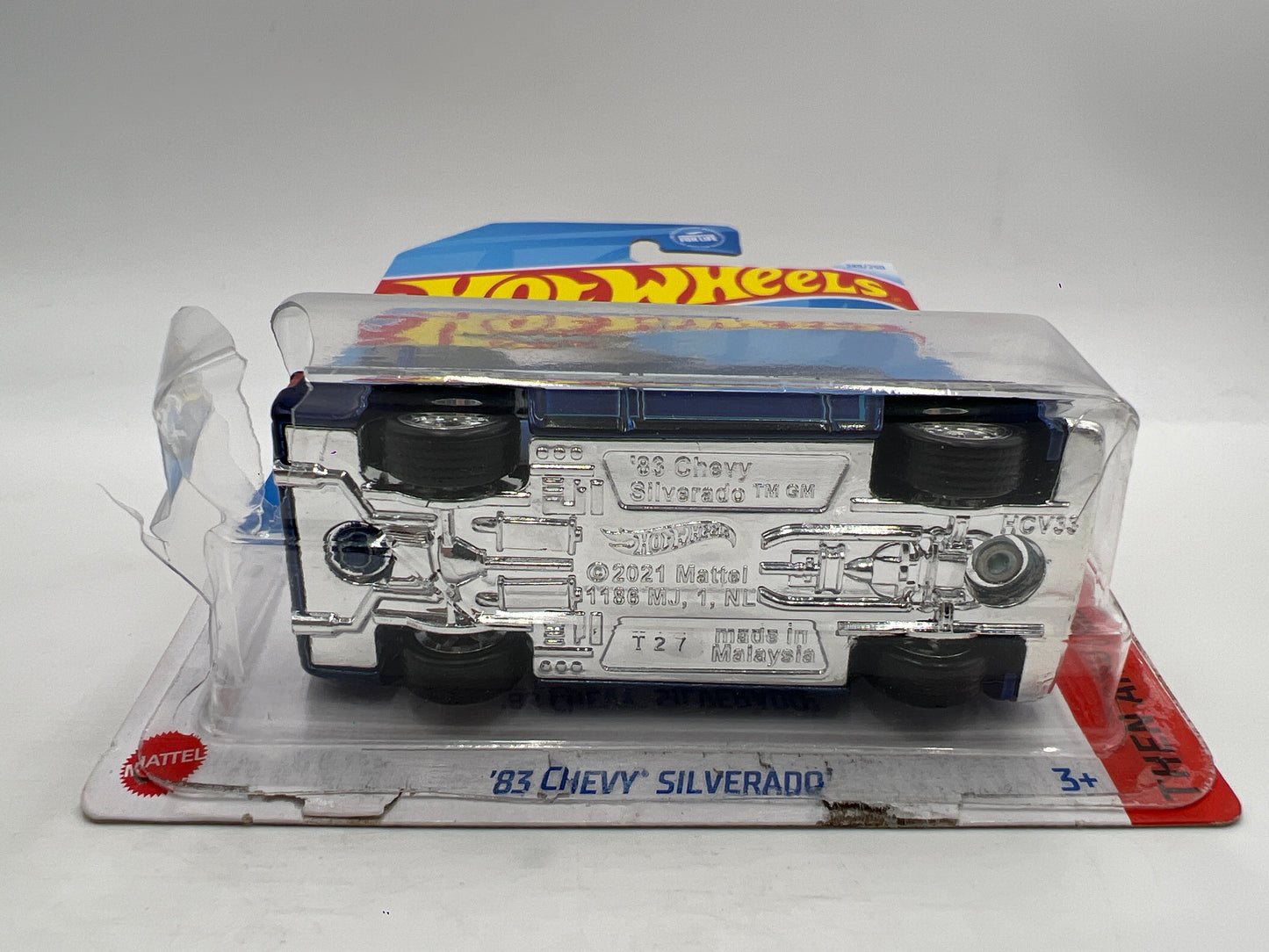 2024 Hot Wheels Super Treasure Hunt #249 83 Chevy Silverado Blue W/Protector Bad Card/Blister