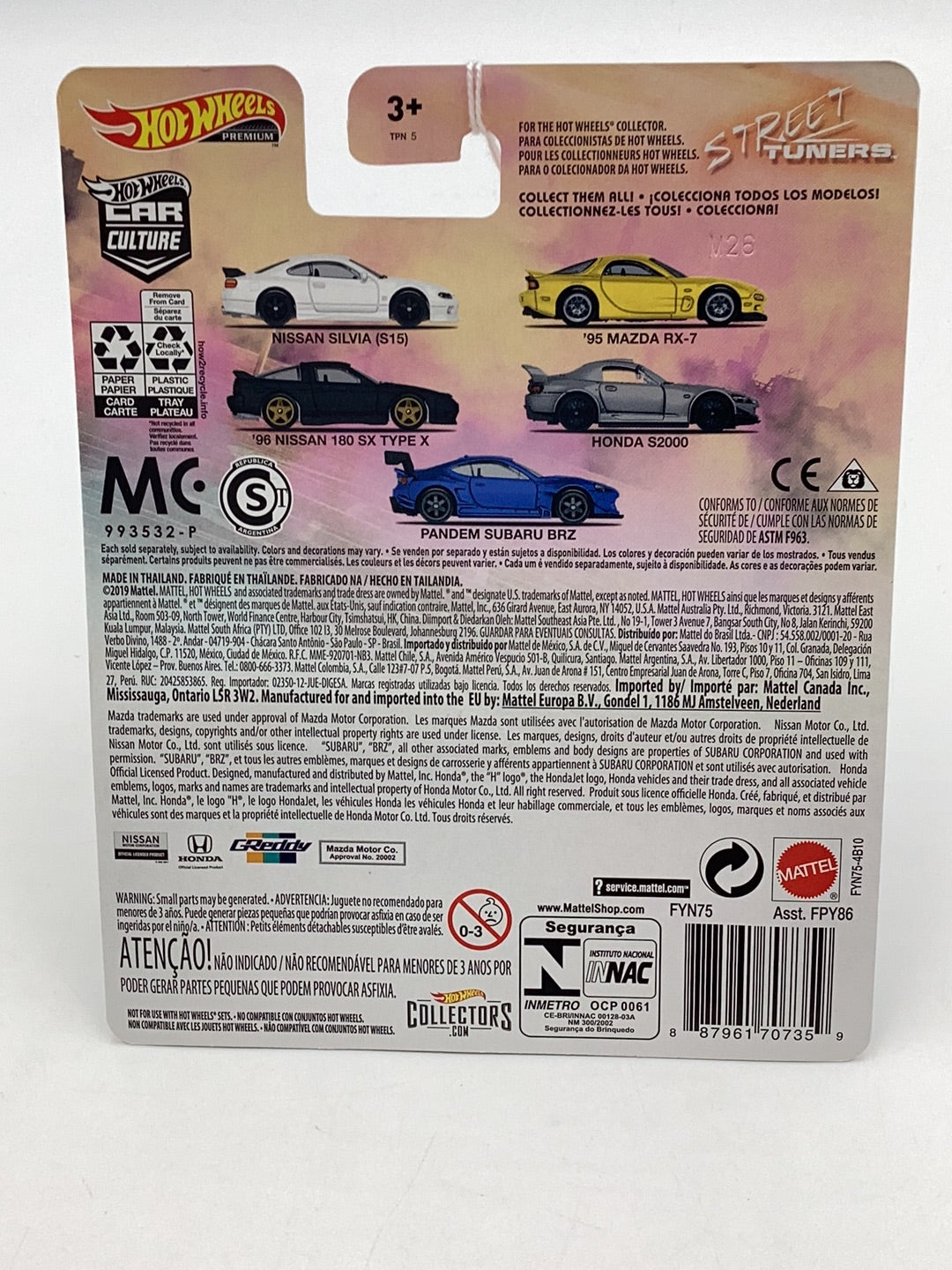 Hot Wheels car culture Street Tuners #2 95 Mazda Rx-7