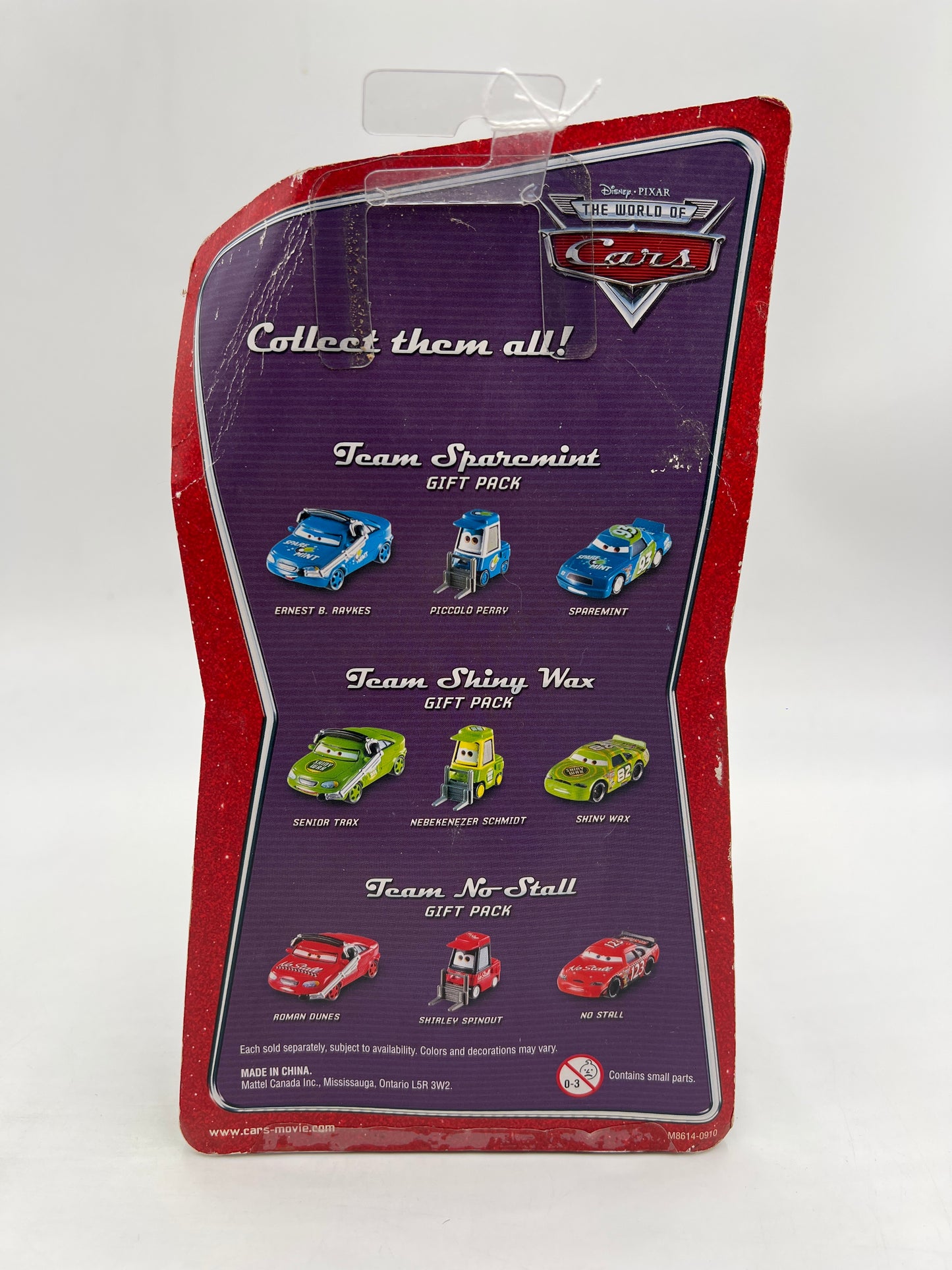 Disney Pixar The World Of Cars 3 Pack Team Shiny Wax Nebekenezer Schmidt & Senior Trax/Shiny Wax 136A