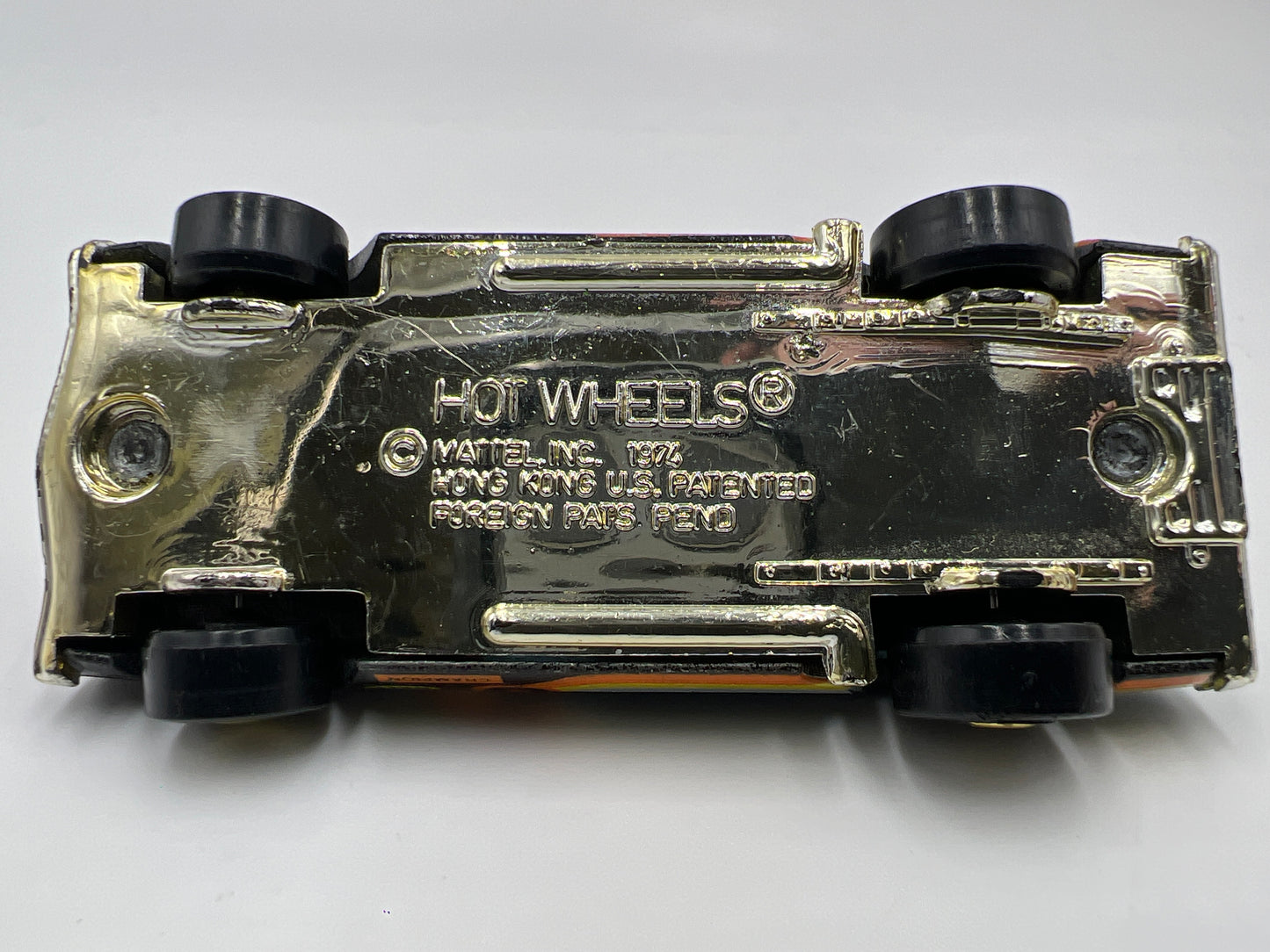 Hot Wheels 1/64 Flying Colors Ford Torino Stocker (HO Gold Wheels) Black HTF Loose