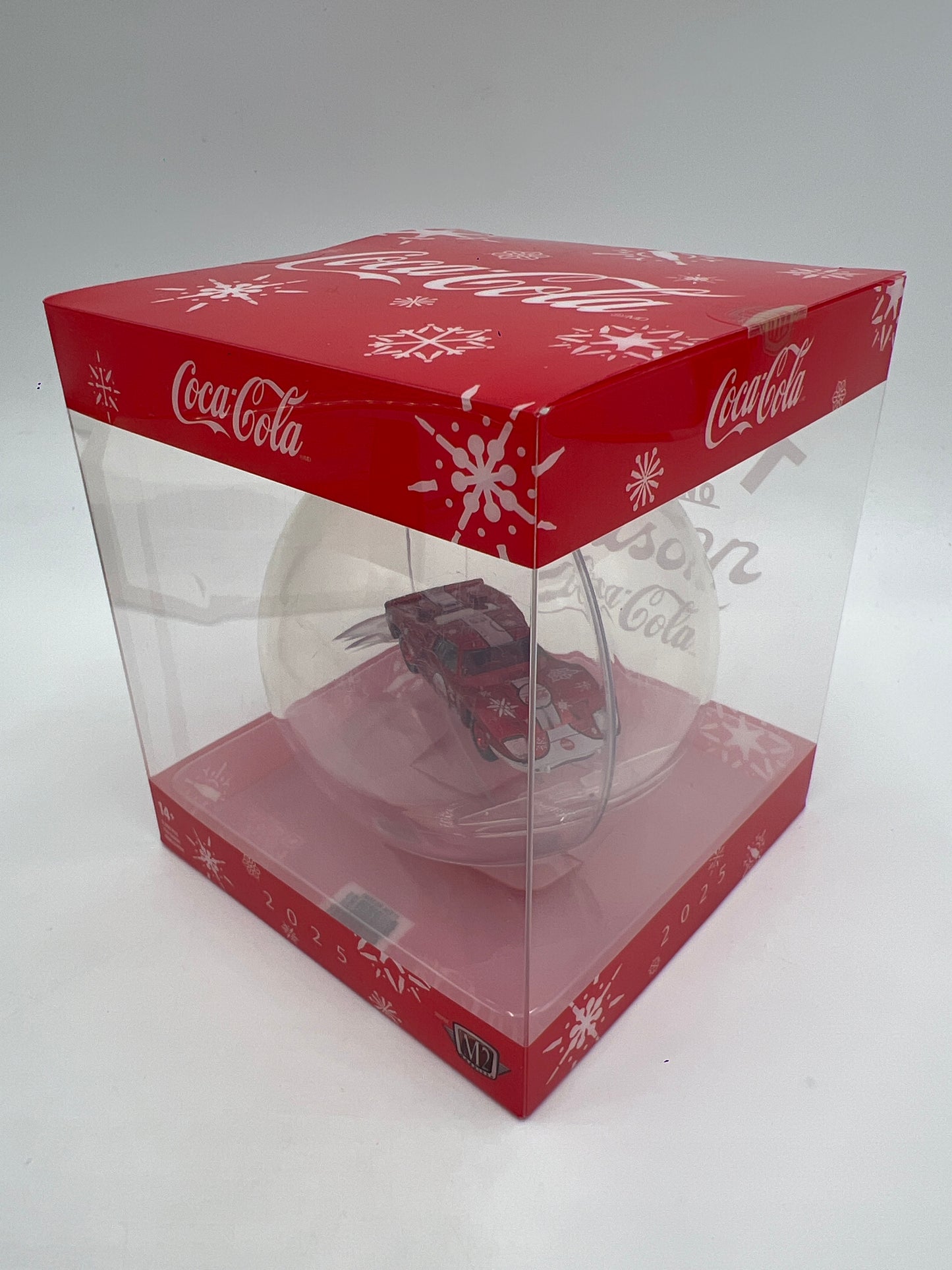 2025 M2 Machines Coca Cola Holiday Christmas Ornaments CHASE 1966 Ford GT40 Red