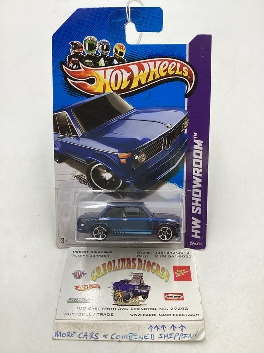 2013 Hot wheels #154 BMW 2002 Blue 109i