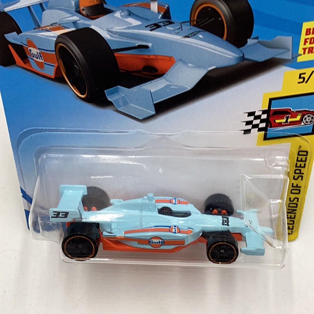 2018 Hot Wheels 123 Indy 500 Oval Gulf 61B carolinasdiecast