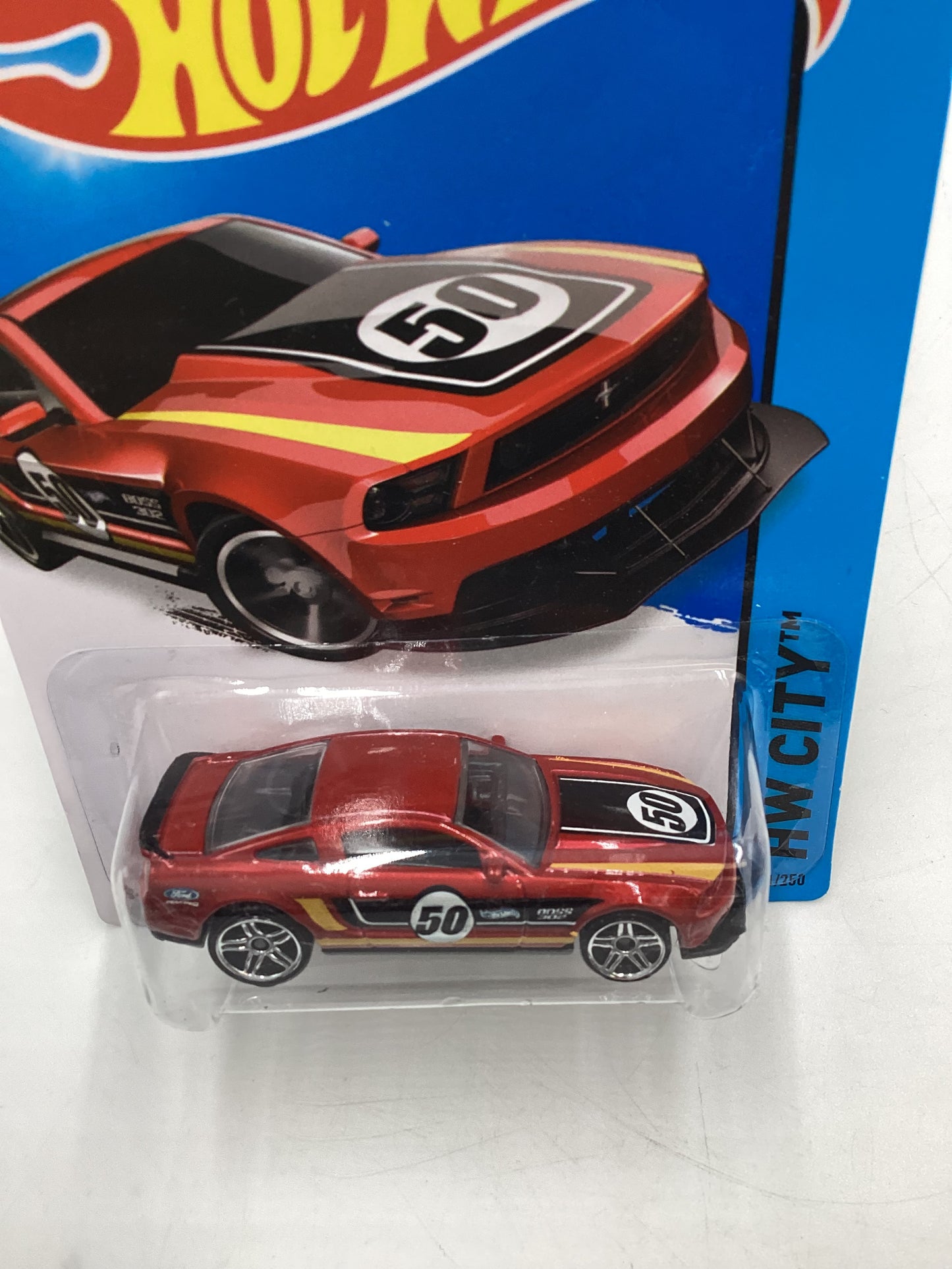 Hot Wheels 2014 HW City 12 Ford Mustang Boss 302 Laguna Seca Red 25G