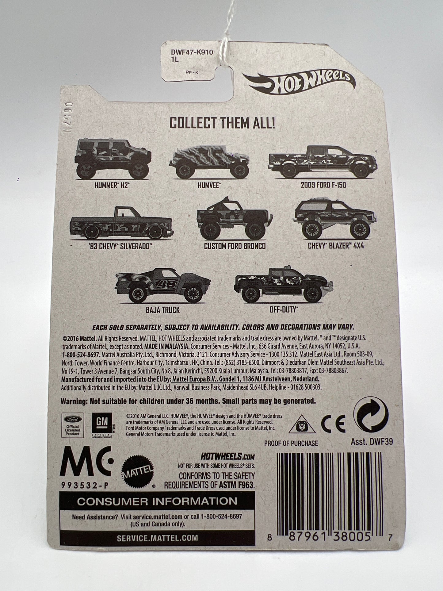 Hot Wheels Walmart Camouflage Series #8 Off-Duty Red 161E