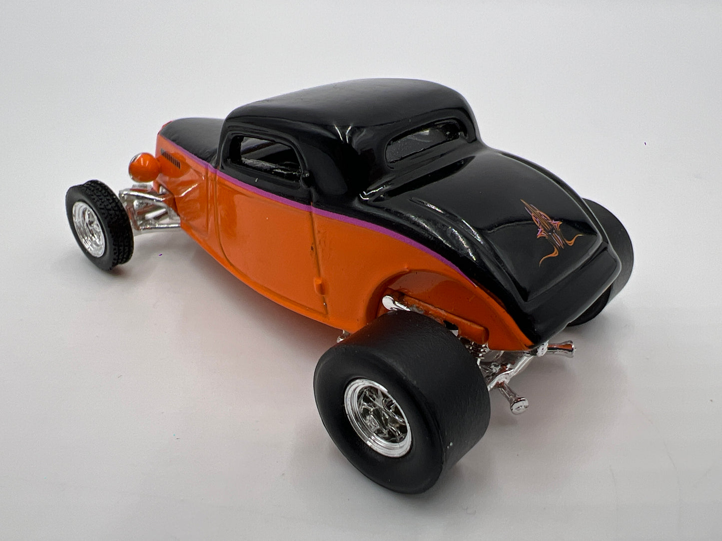 Hot Wheels 1/64 Premium 100% Black Box 32 Ford Hi-Boy Coupe Orange/Black Loose