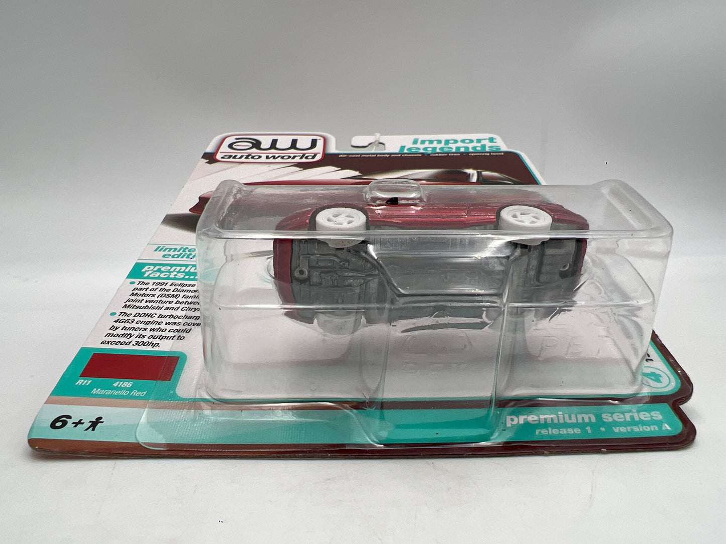 Auto World Import Legends Release 2 Version A Ultra Red CHASE 1991 Mitsubishi Eclipse GSX Red