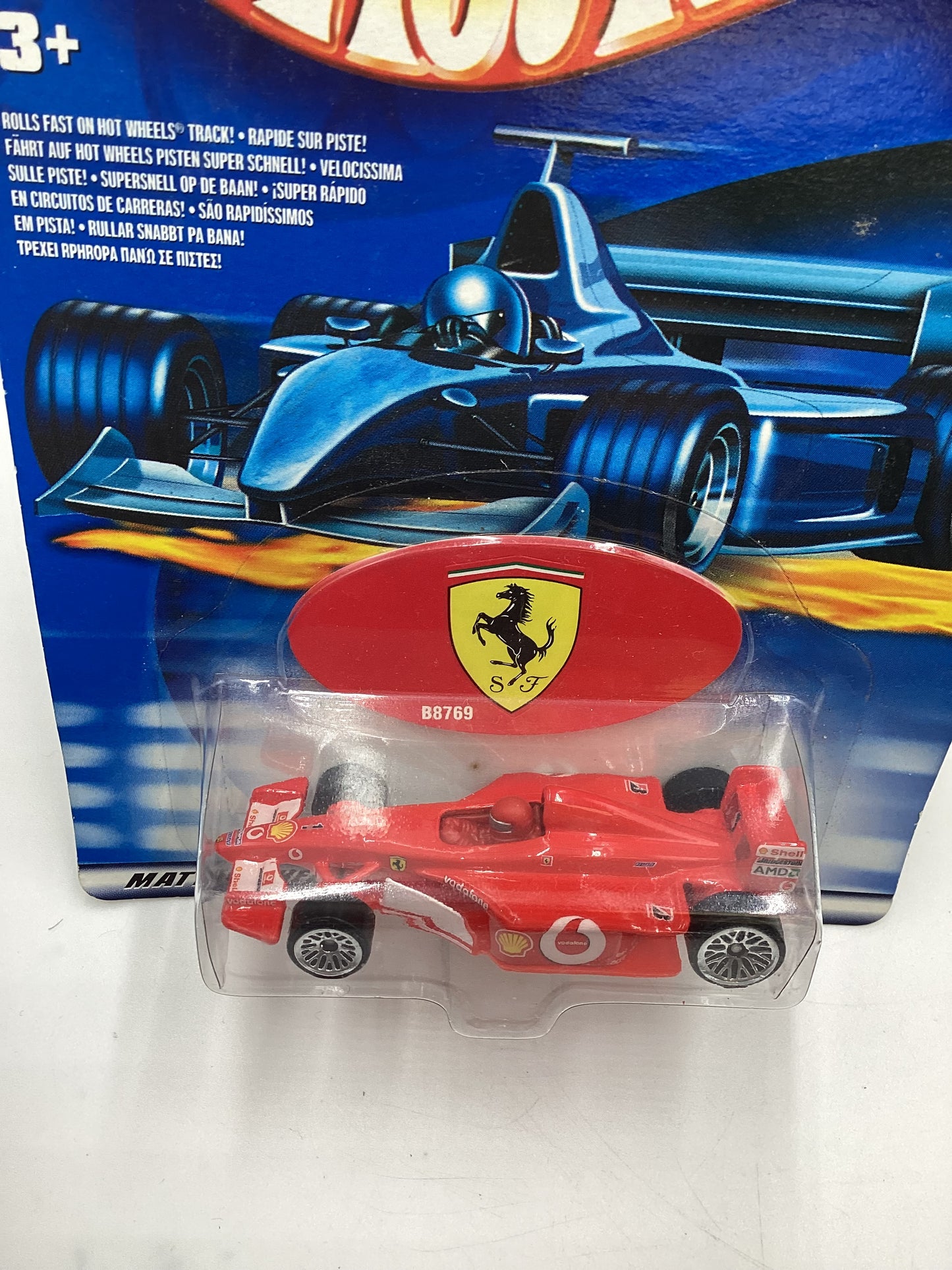 hot Wheels Ferrari Grand Prix B8769 Ferrari Formula 1 with driver red & protector