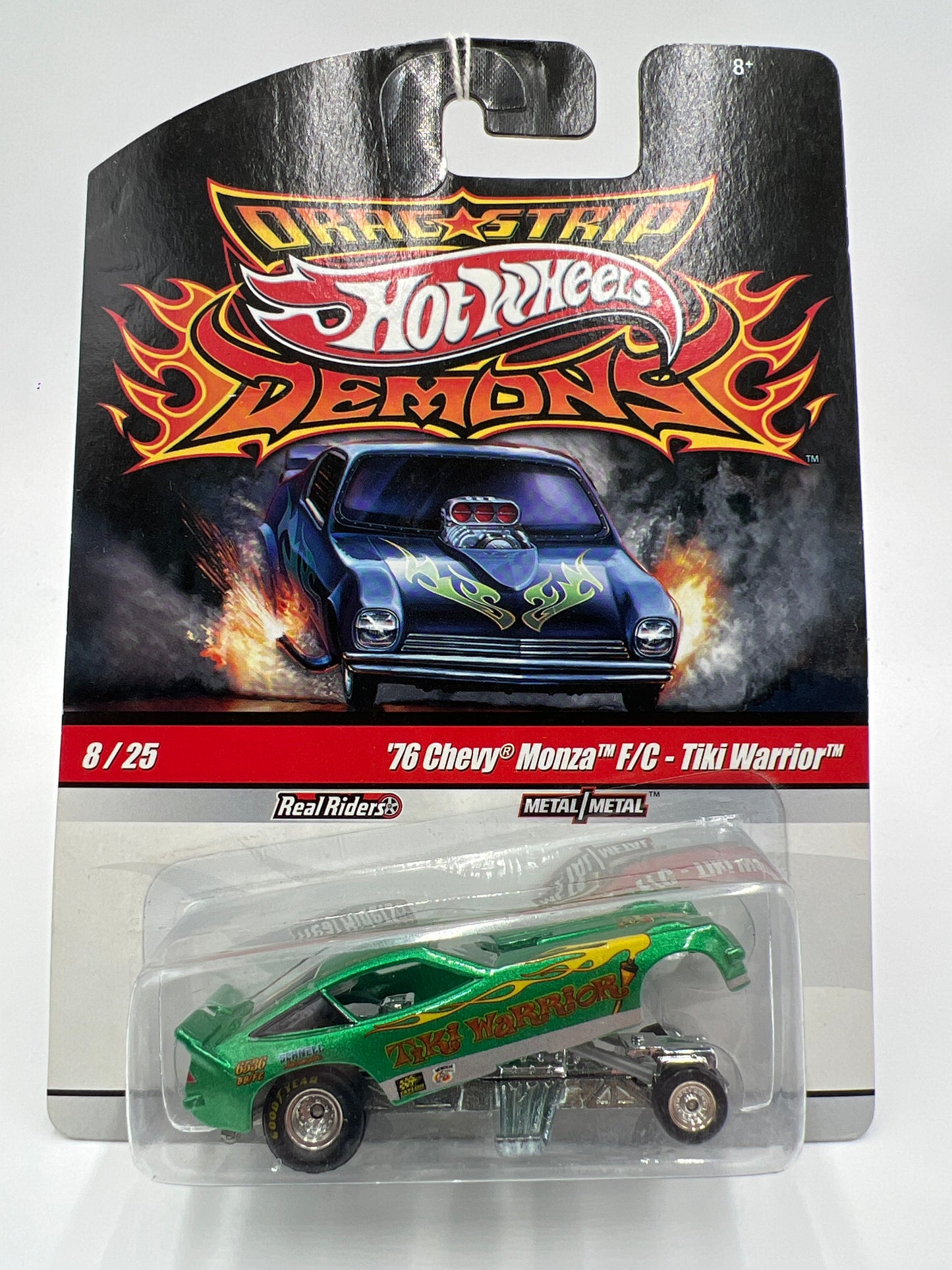 Hot Wheels Premium Drag Strip Demons #8 76 Chevy Monza F/C Tiki Warrior Green