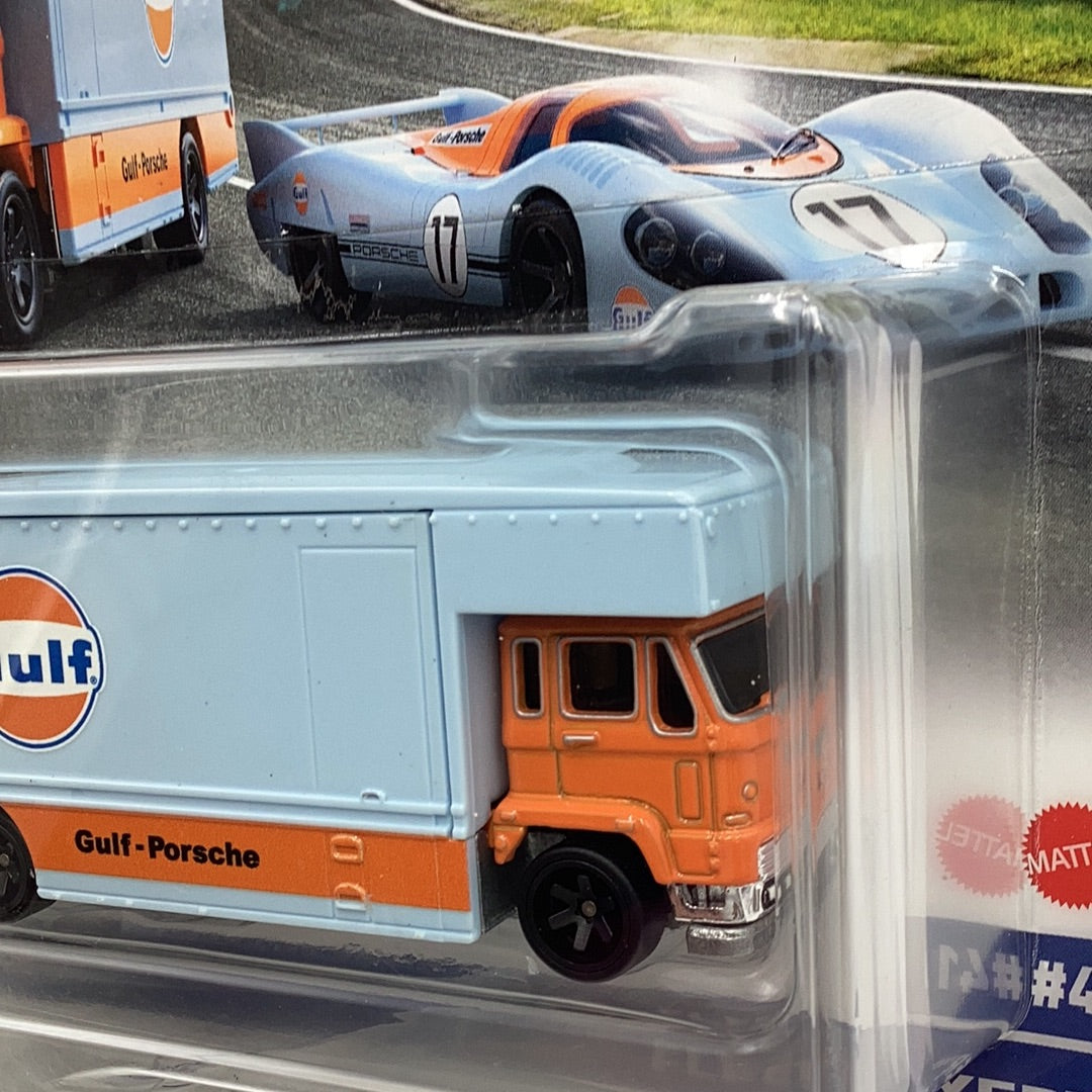 Hot wheels car culture team transport #41 Porsche 917 LH fleet flyer 245G