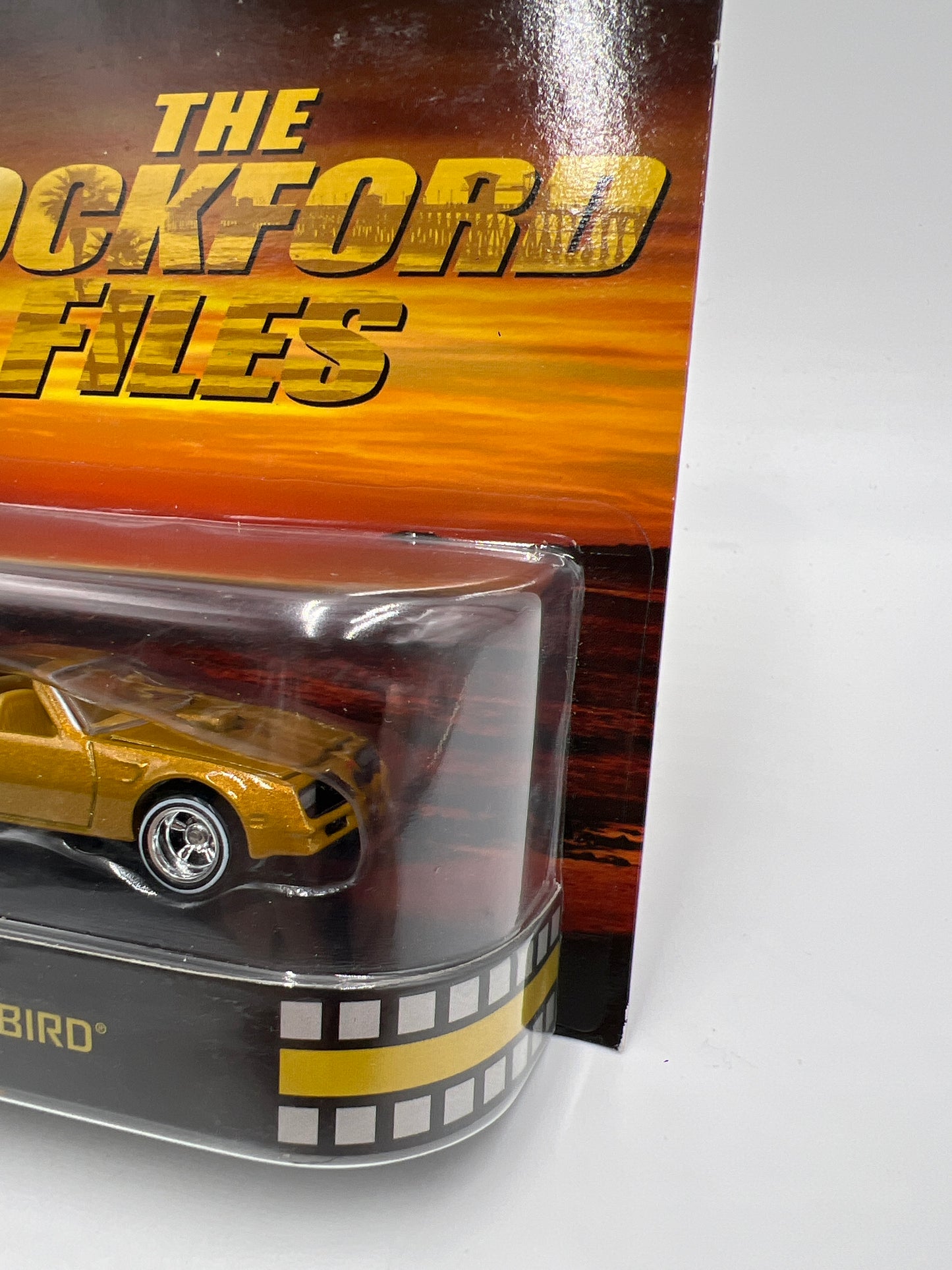 Hot Wheels Premium Retro Entertainment The Rockford Files Hot Bird Gold W/Protector
