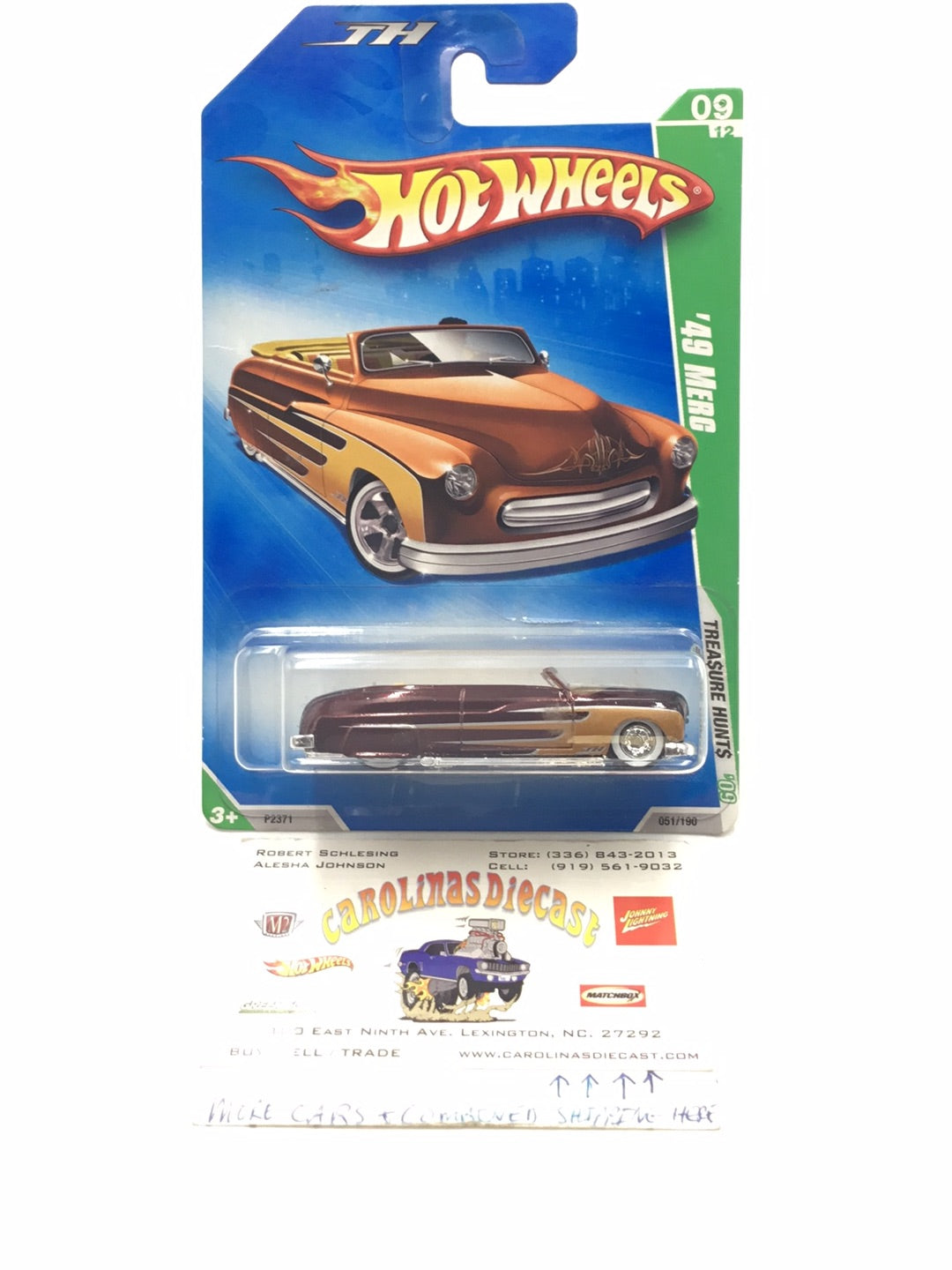 2009 hot wheels super treasure hunt #51 49 Merc W/Protector