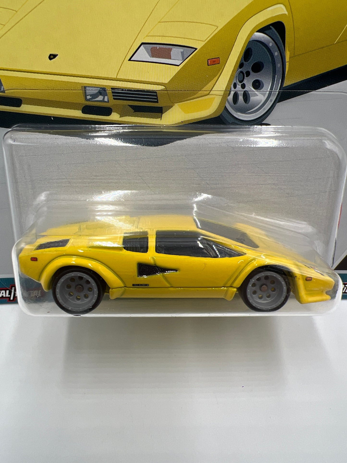 Hot Wheels Premium Spettacolare #3 Lamborghini Countach LP 5000 QV Yellow 255D