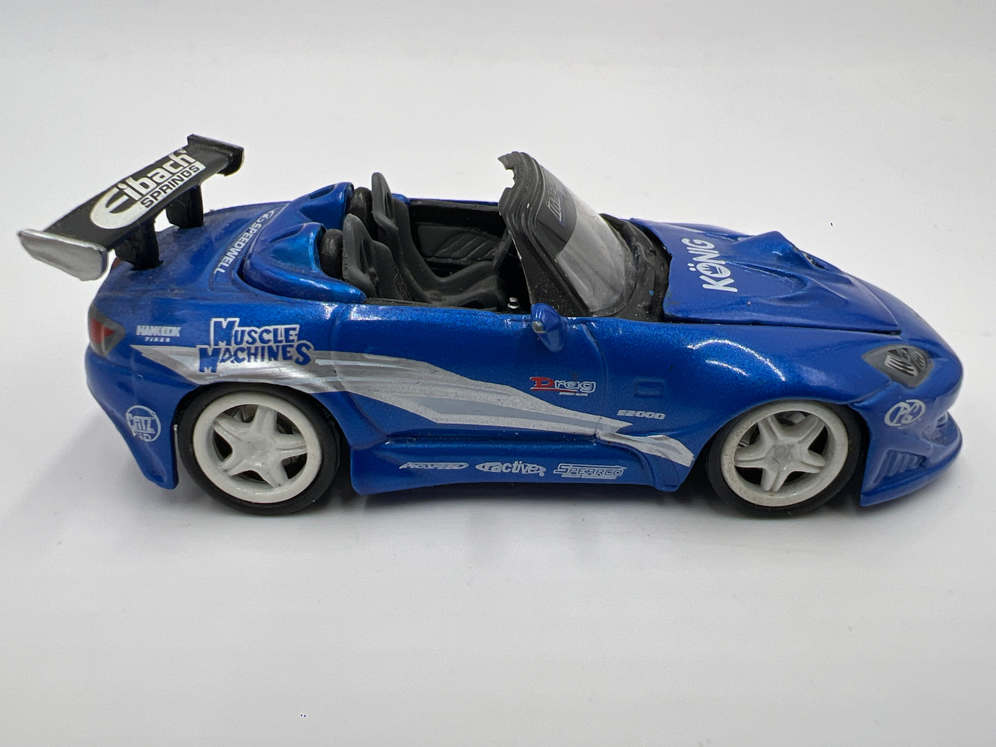 Muscle Machines 1/64 Import Tuners 00 Honda S2000 Blue Loose
