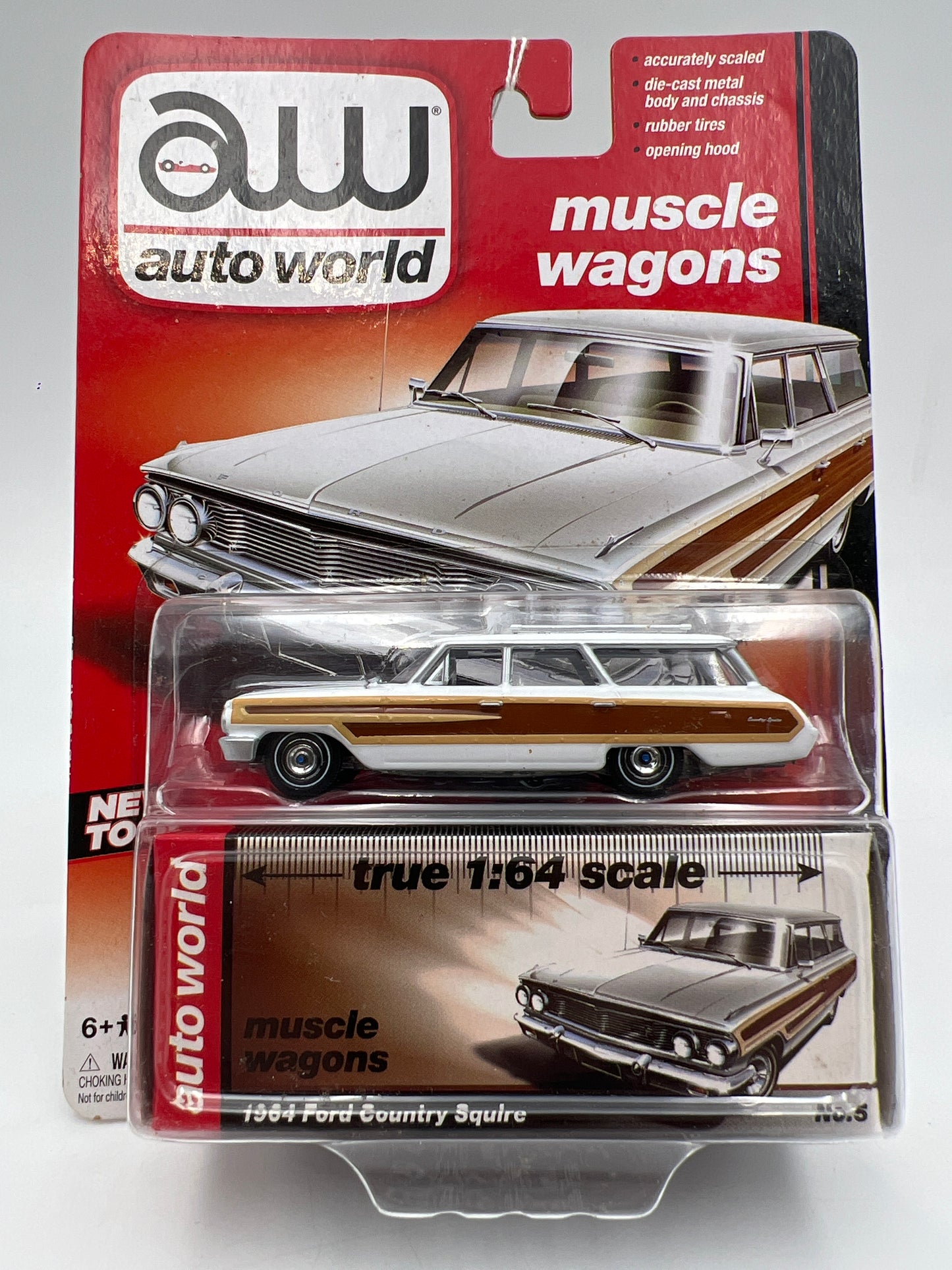 Auto World Muscle Wagons #5 1964 Ford Country Squire White