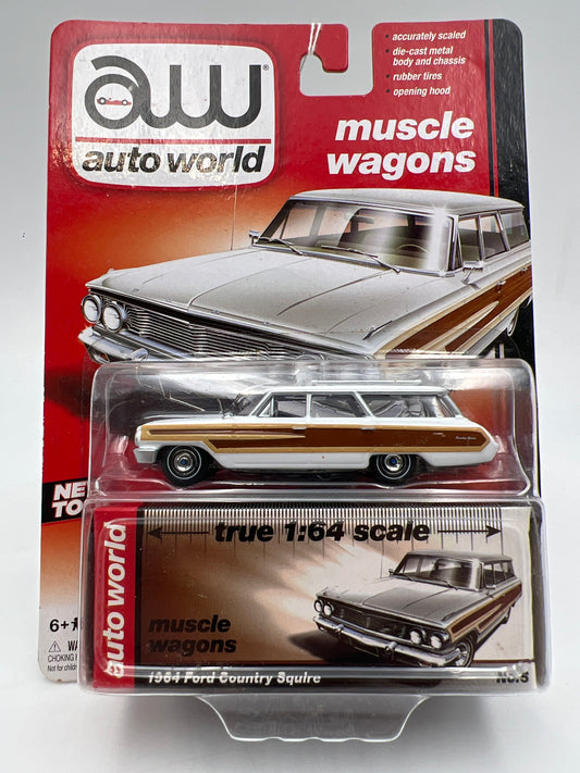 Auto World Muscle Wagons #5 1964 Ford Country Squire White