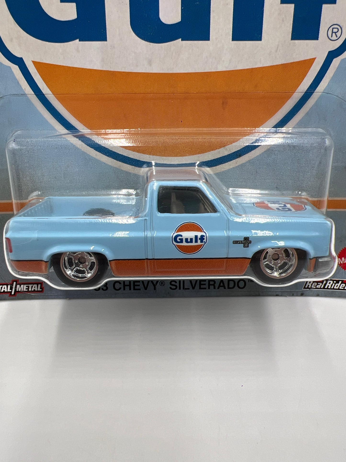 2020 Hot Wheels Car Culture Vintage Oil #2 83 Chevy Silverado Gulf Blue W/Protector