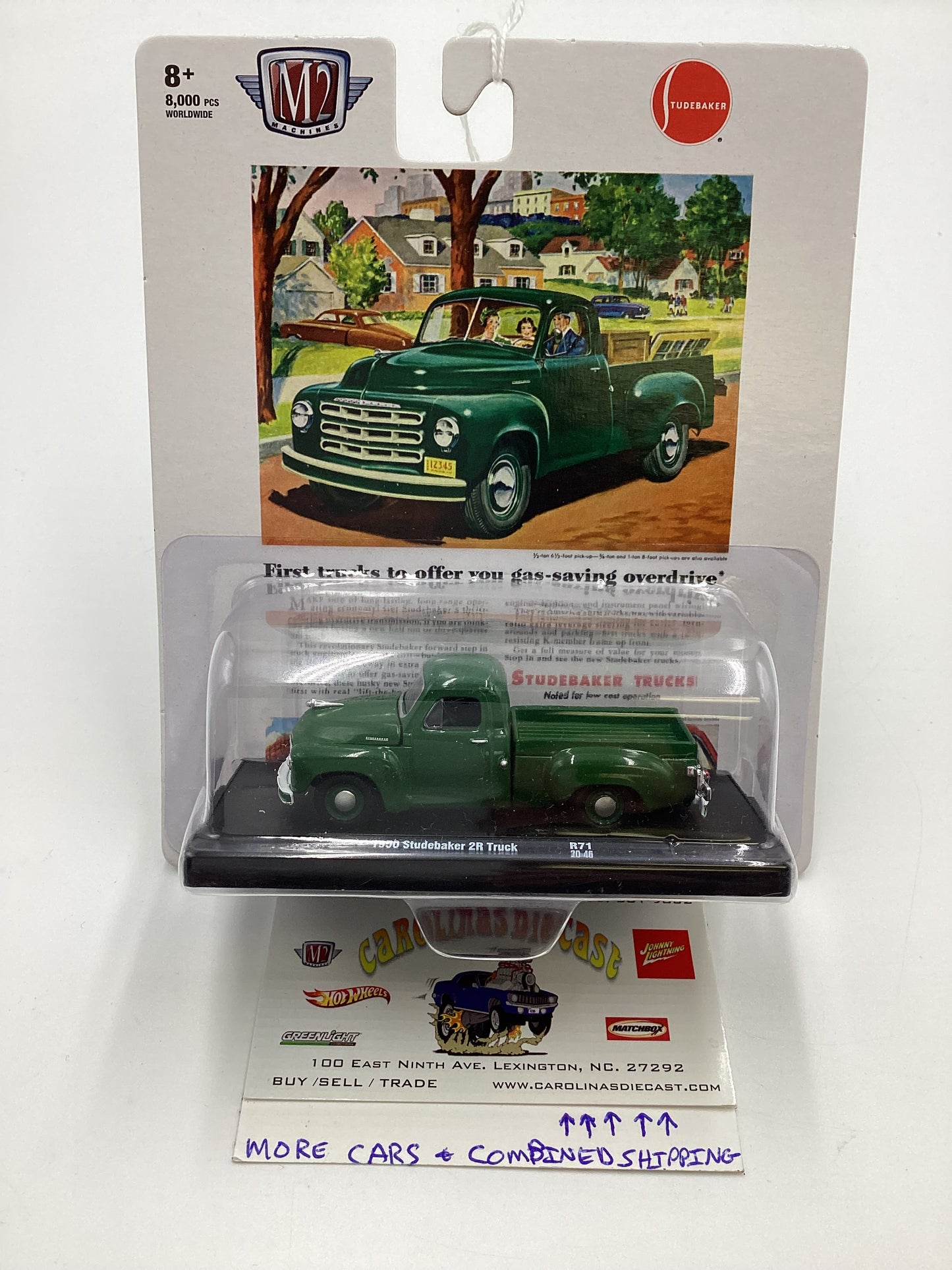 M2 Machines Auto Drivers 1950 Studebaker 2R Truck Green R71 190H