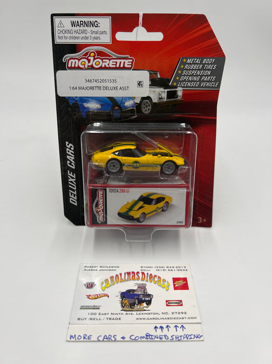 Majorette Deluxe Cars Toyota 2000 GT Yellow 112H