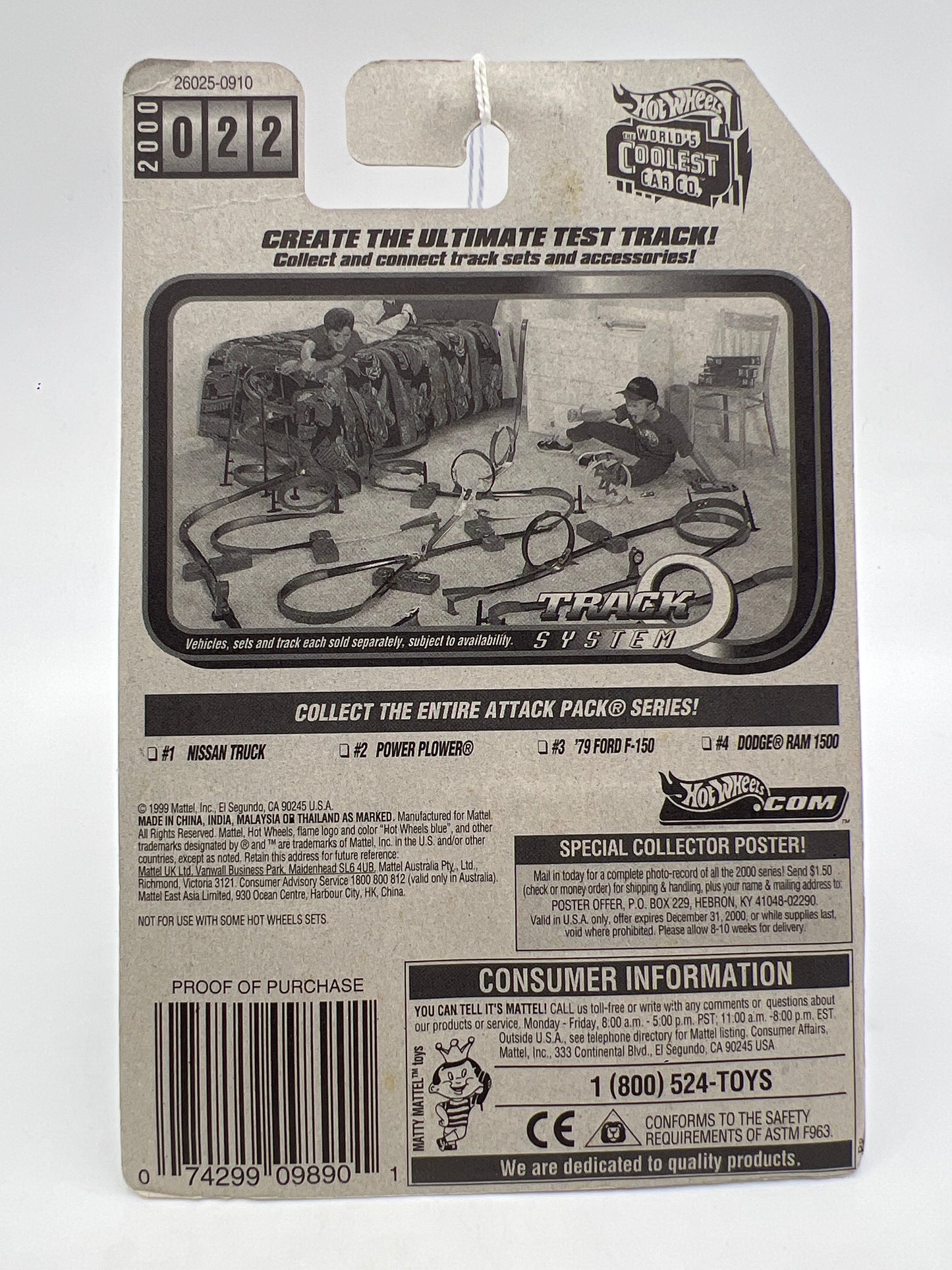 2000 Hot Wheels First Editions Attack Pack #22 Power Plower Purple 8C