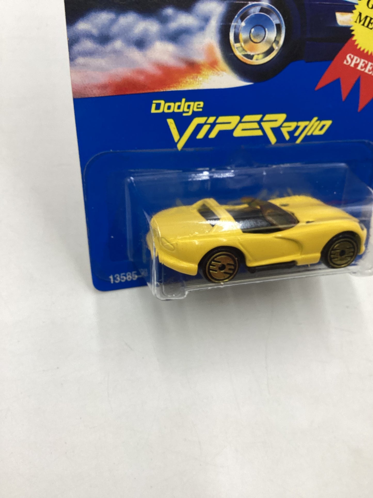 Hot Wheels Blue Card Collector No. 210 Dodge Viper R/T 10 Yellow *Never seen or listed variation yellow window* with protector