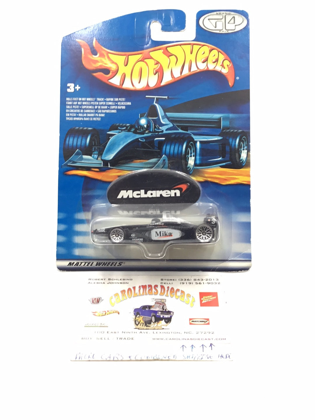 hot wheels McLaren Grand Prix with driver & protector