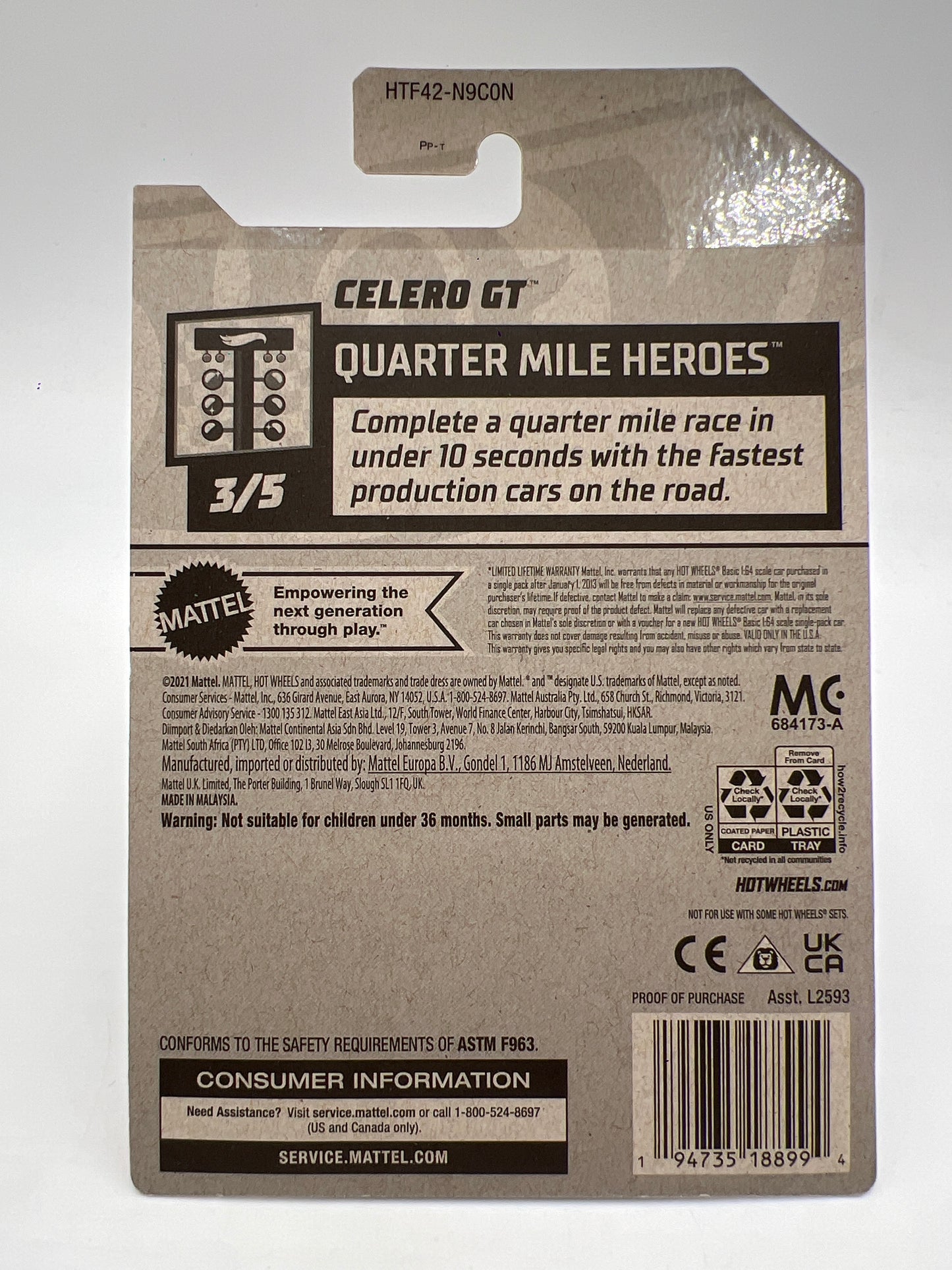 2024 Hot Wheels Super Treasure Hunt #231 Celero GT Purple W/Protector