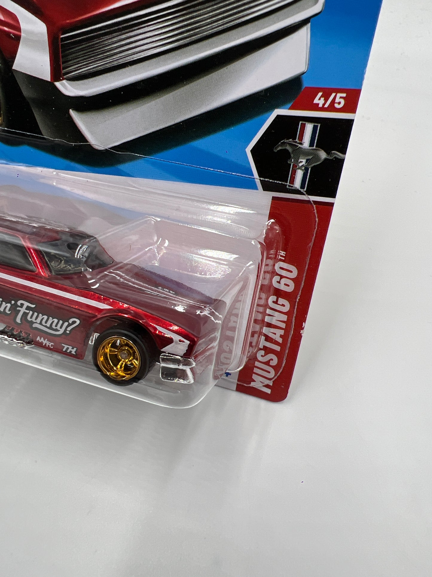 2025 Hot Wheels H Case Super Treasure Hunt #175 71 Mustang Funny Car Red W/Protector #1