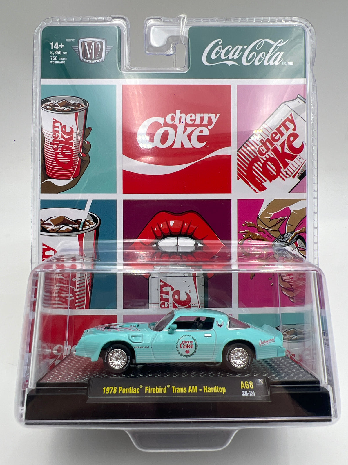M2 Machines A68 Coca Cola 1978 Pontiac Firebird Trans Am Hardtop Light Blue