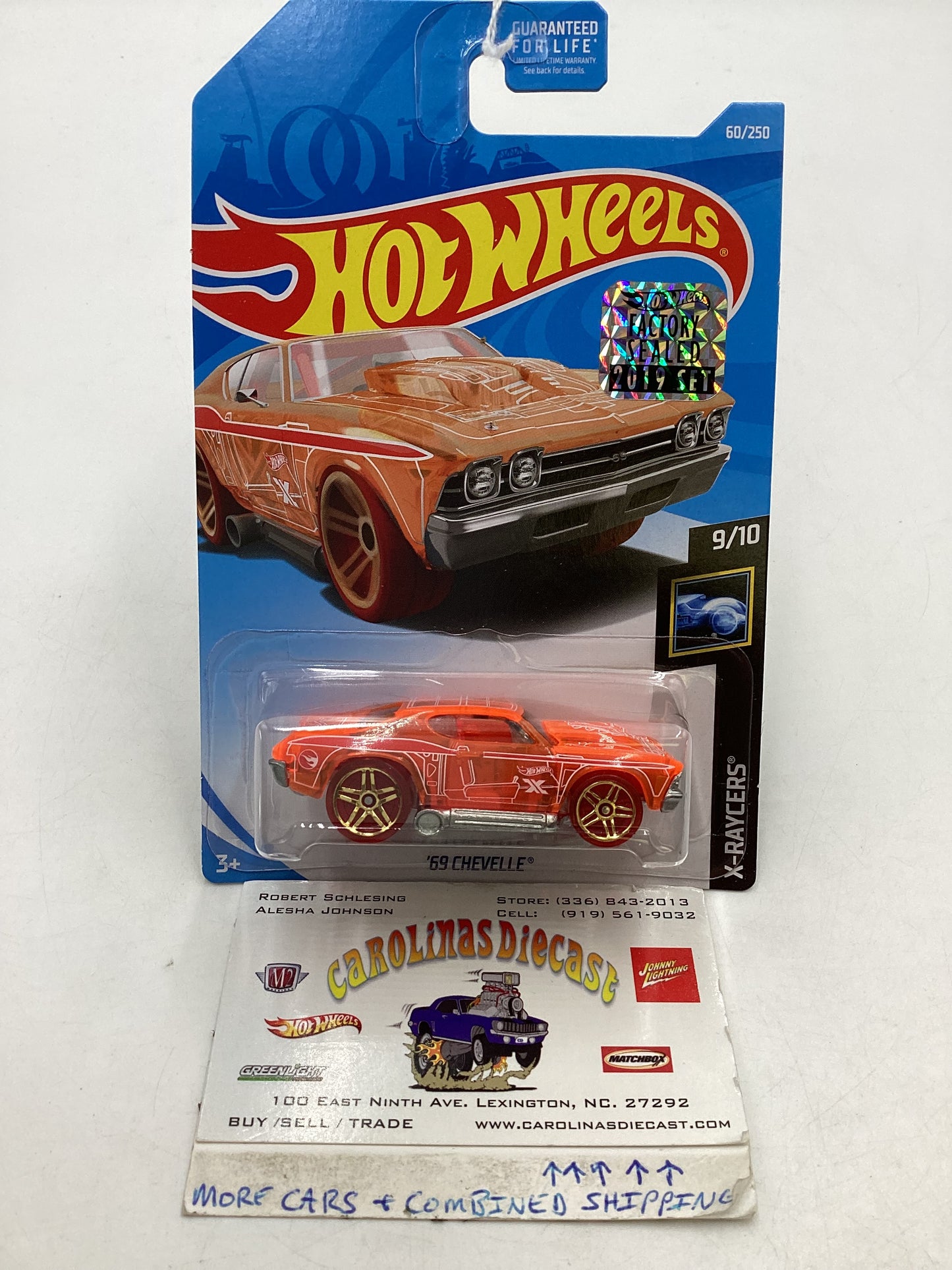 2019 HOT WHEELS TREASURE HUNT #60 Factory Sealed 69 Chevelle Orange 277G