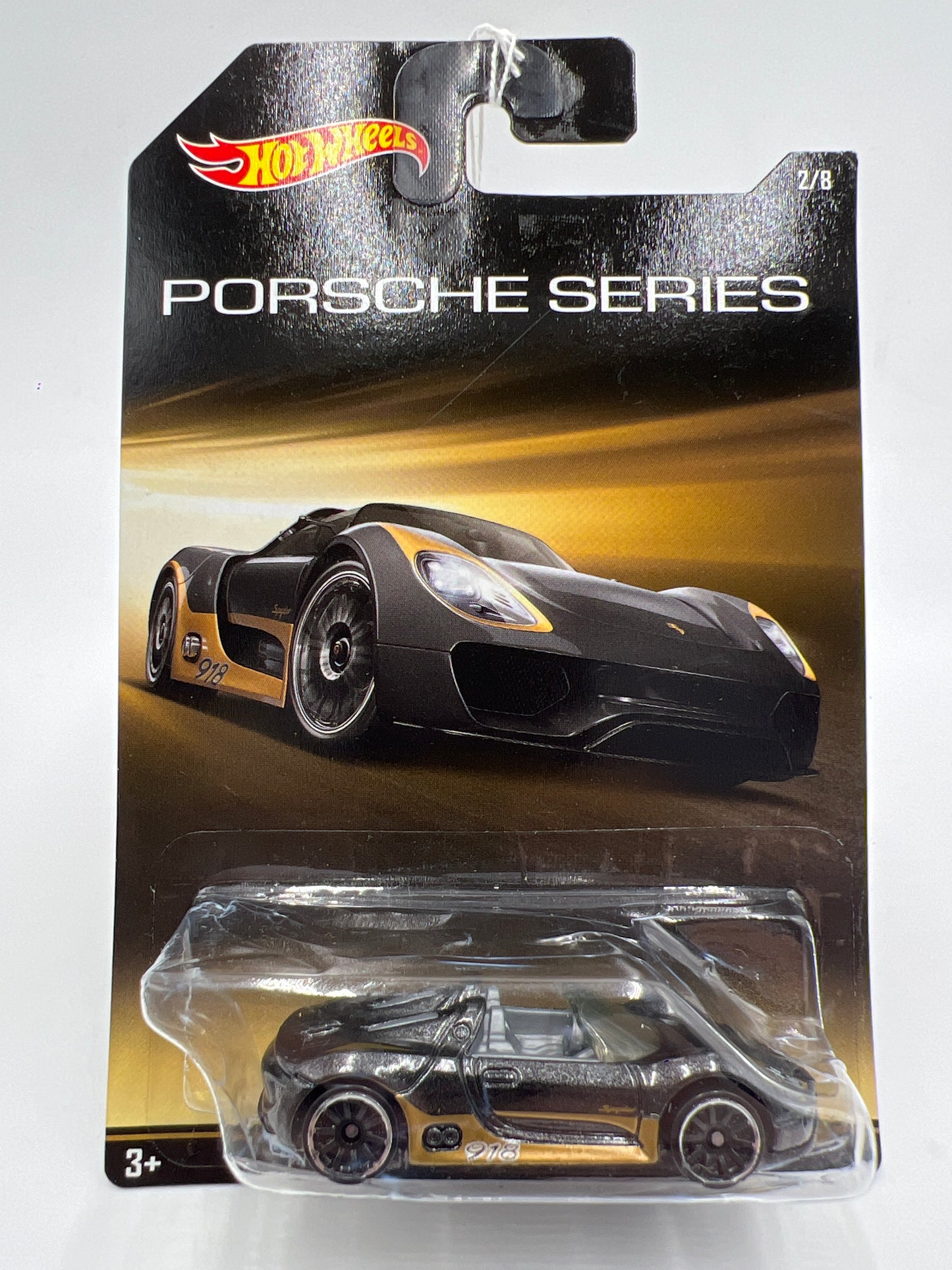 Hot Wheels Walmart Exclusive Porsche Series #2 Porsche 918 Spyder Black Bad Blister 158D