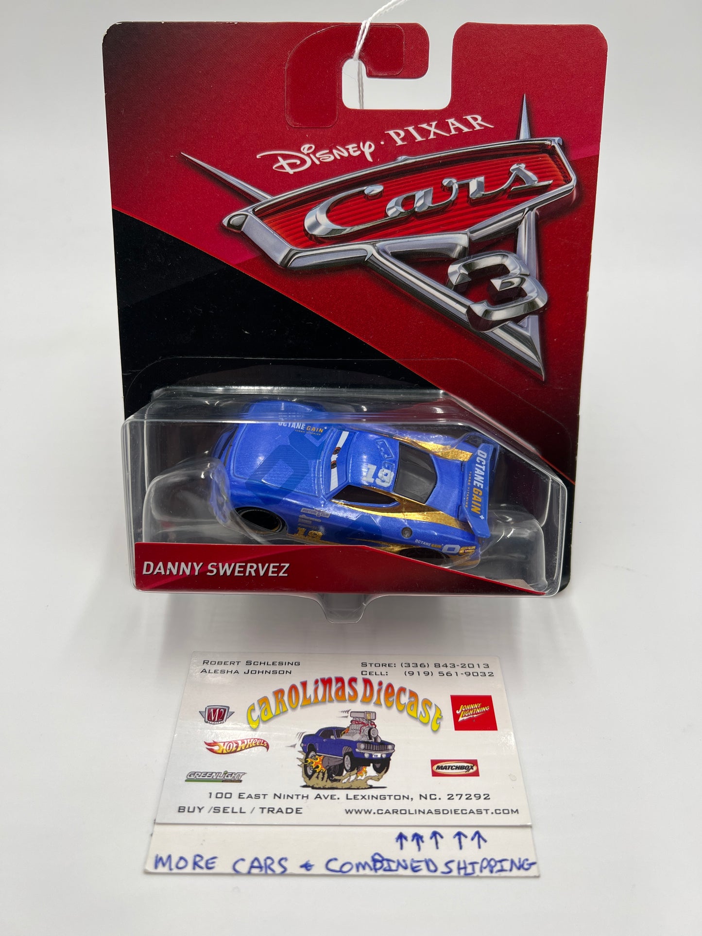 Disney Pixar Cars 3 Danny Swervez #19 Blue