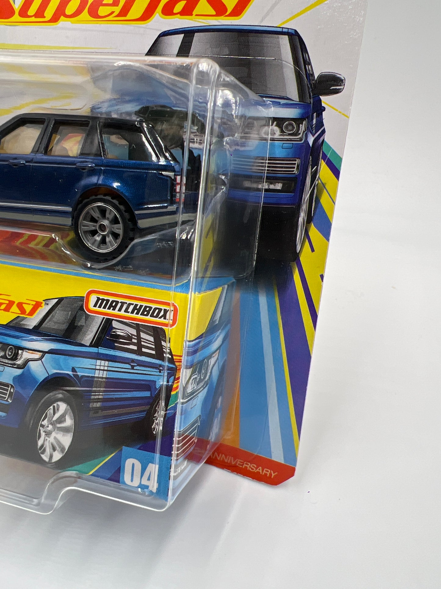 Matchbox 50th Anniversary Superfast #4 18 Range Rover LWB Blue 173C