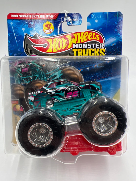 2026 Hot Wheels Monster Trucks Freestyle Wreckers #6 1999 Nissan Skyline GT-R 126B