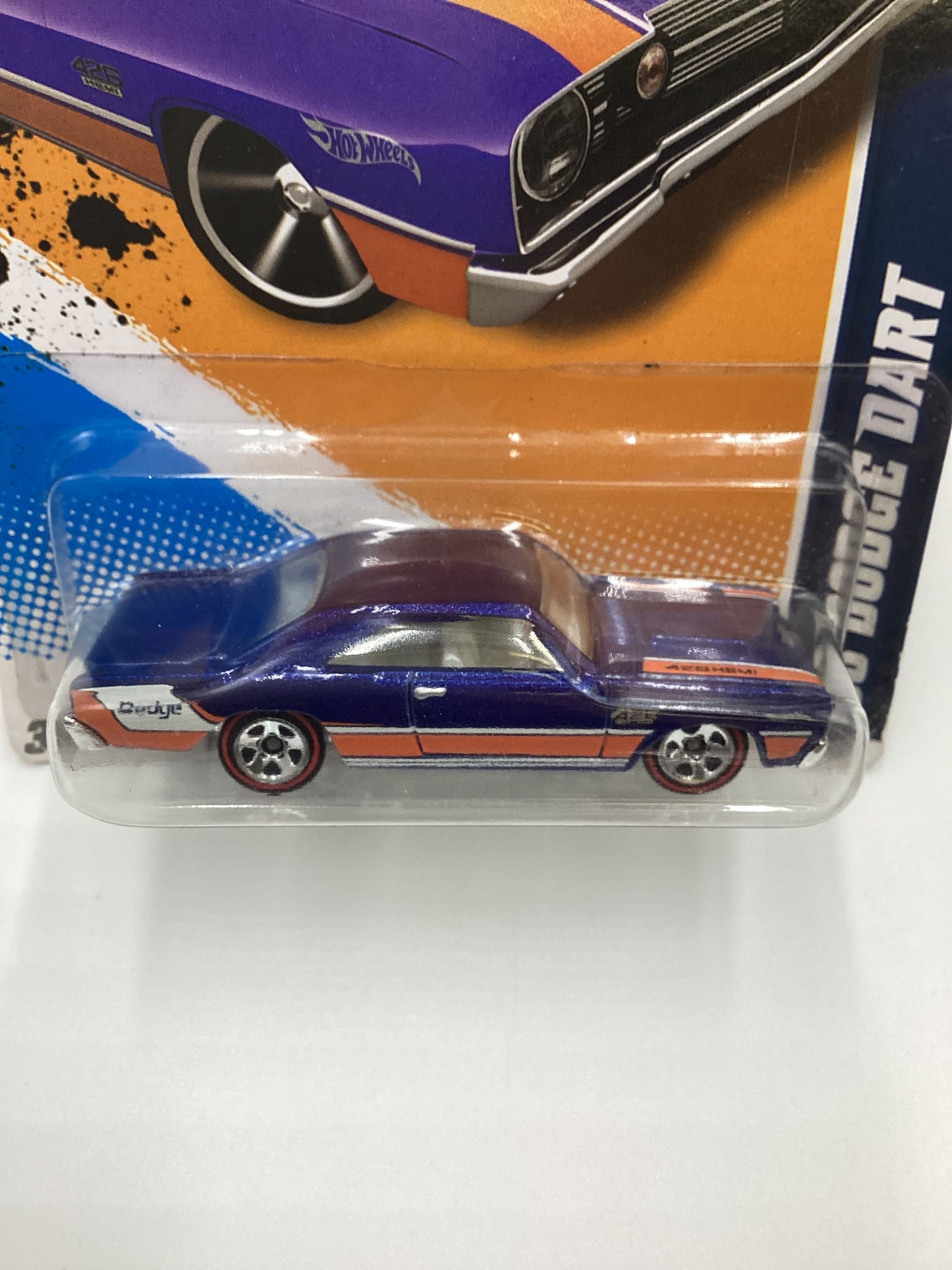 2012 Hot Wheels #81 68 Dodge Dart Blue Walmart Exclusive 234D