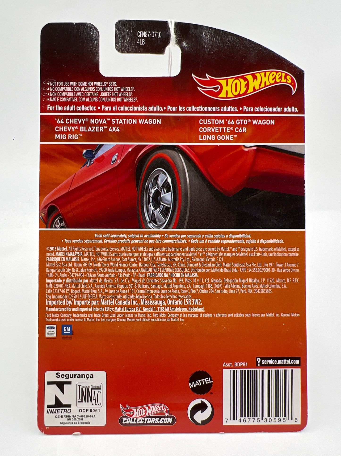 Hot Wheels Heritage Redline #16 Custom 66 GTO Wagon Blue 160N