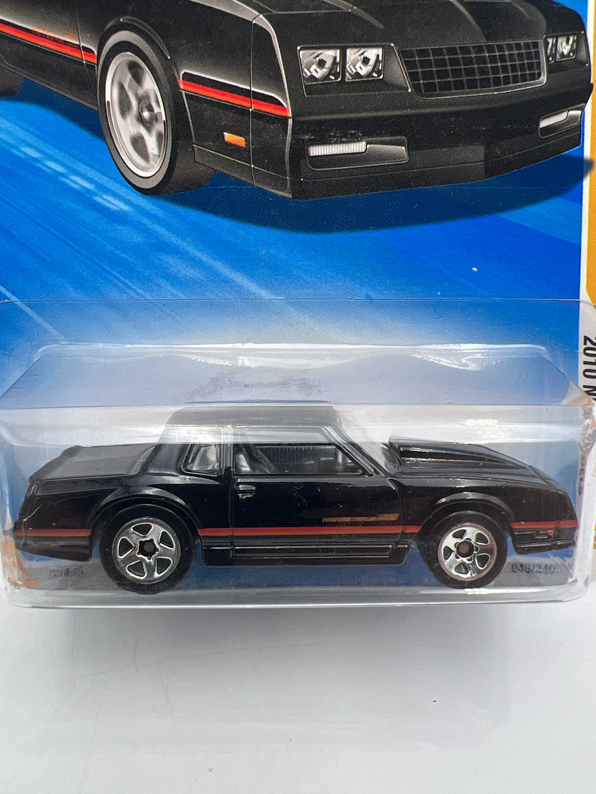 2010 Hot Wheels New Models #40 86 Monte Carlo SS Black W/Protector