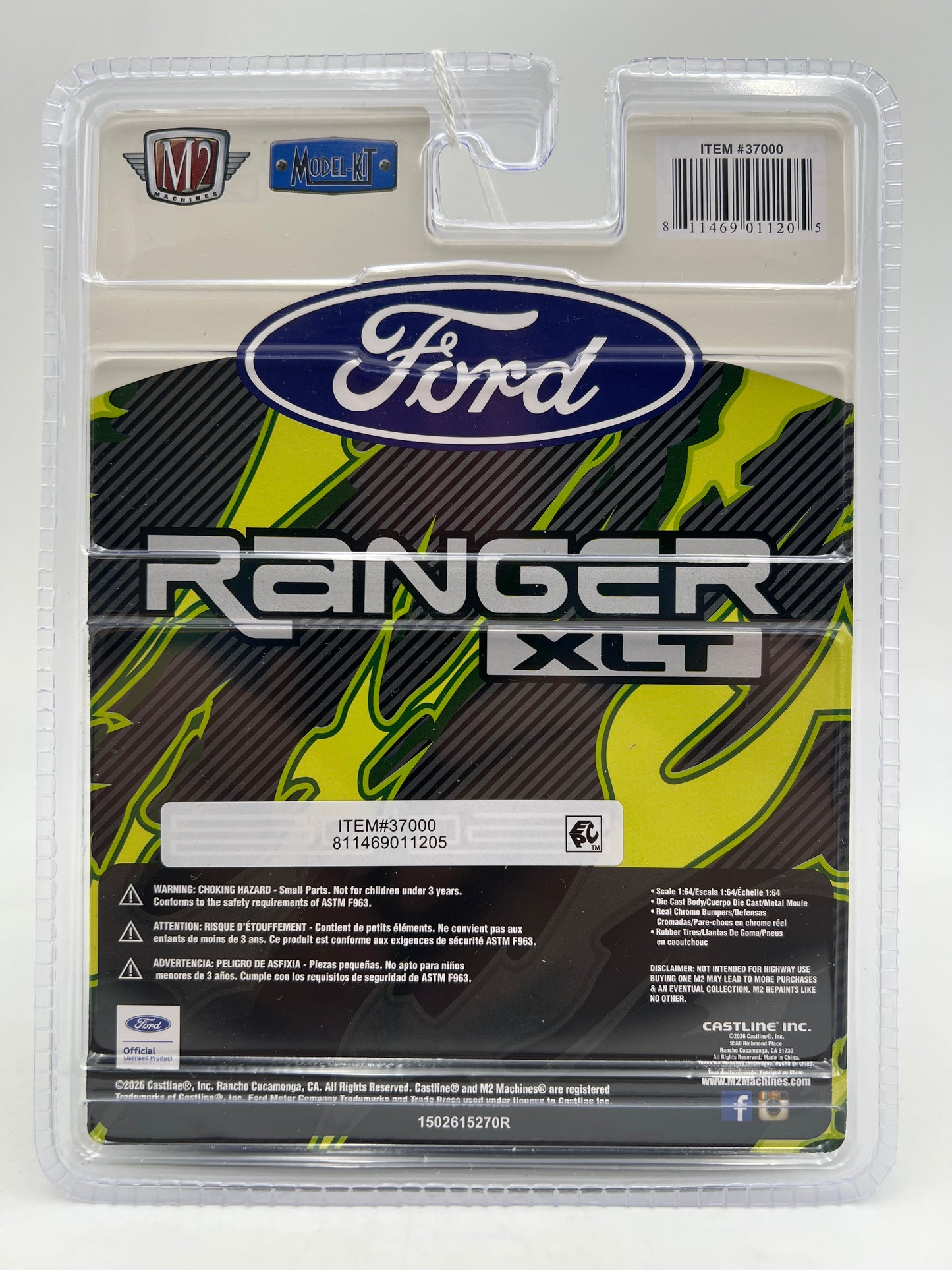 M2 Machines Model Kits R91 1995 Ford Ranger XLT Black/Green