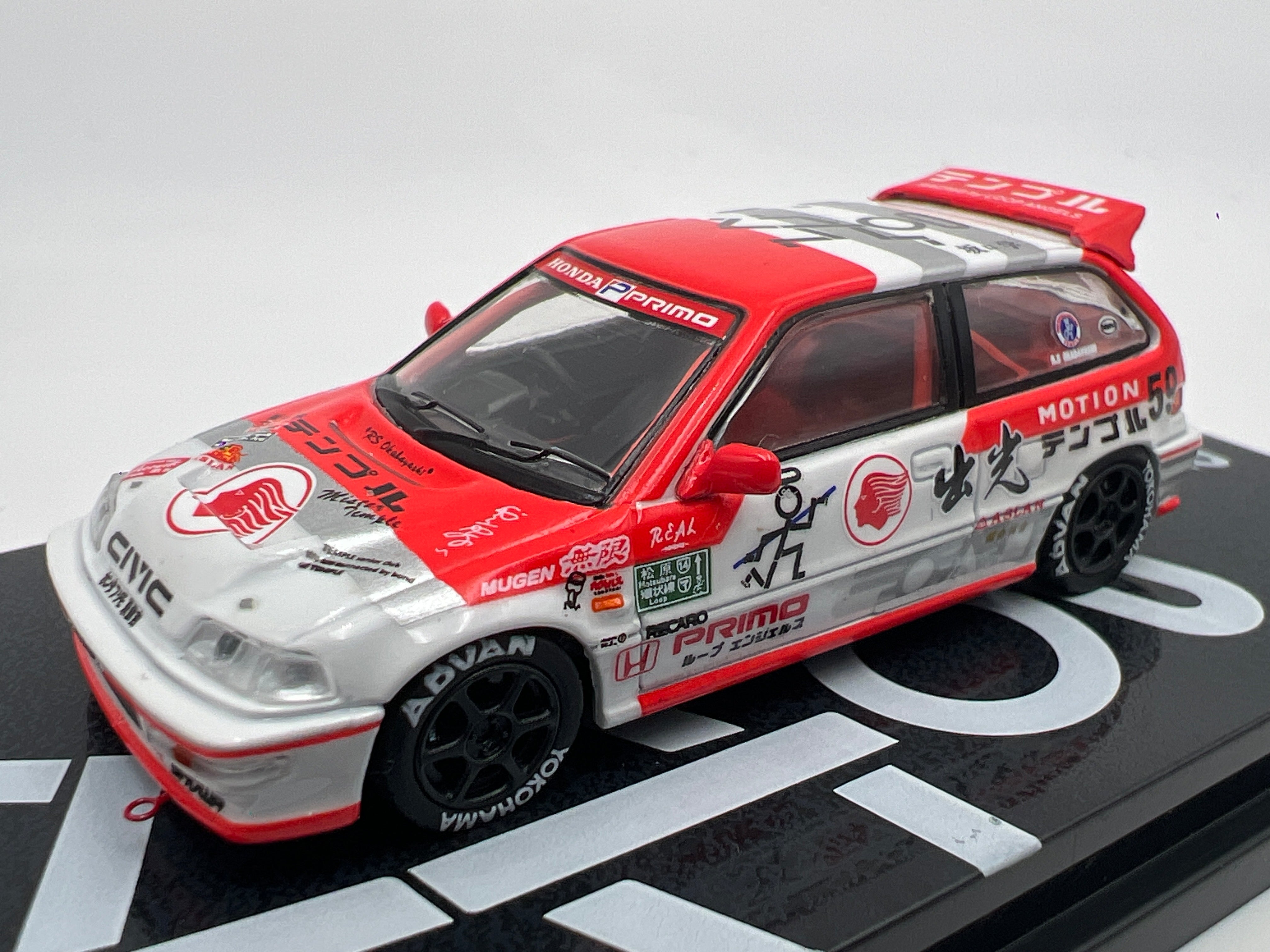 Inno64 1/64 JDM Collection Honda Civic EF9 Idemitsu Motion Temple