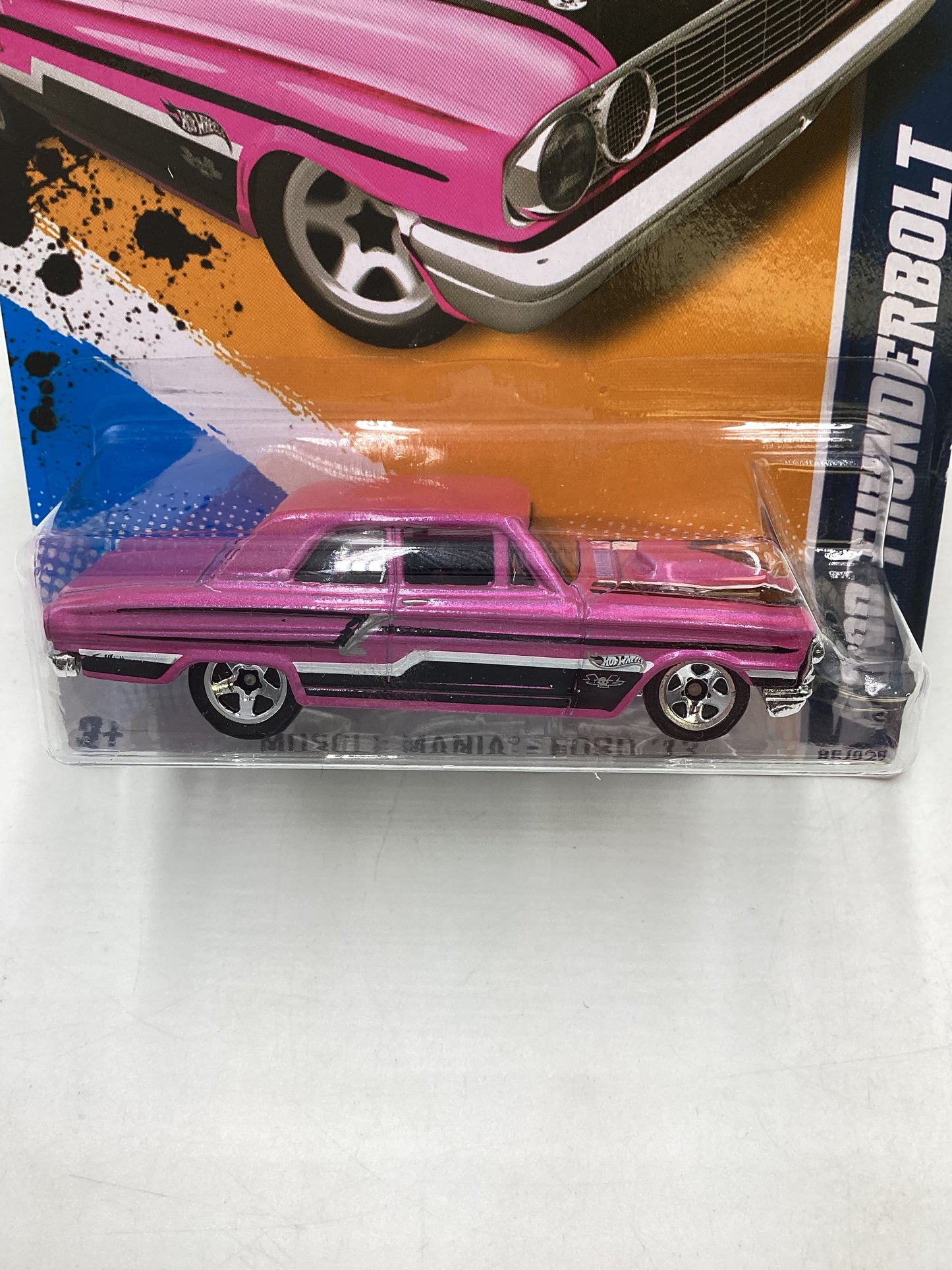 2012 Hot Wheels Muscle Mania Ford #85 Ford Thunderbolt Pink 24D