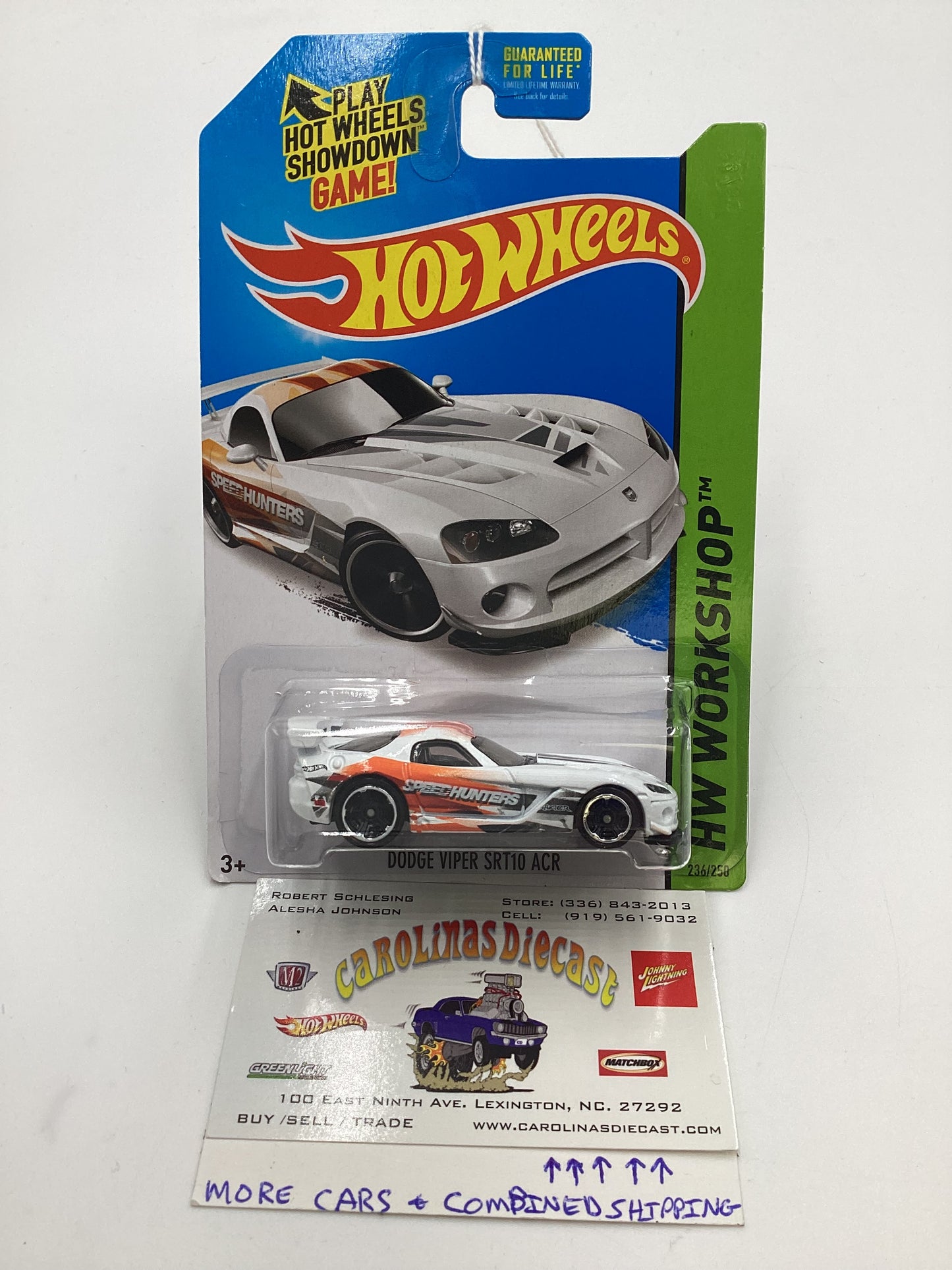 2015 Hot Wheels #236 DODGE VIPER SRT10 ACR White 39C