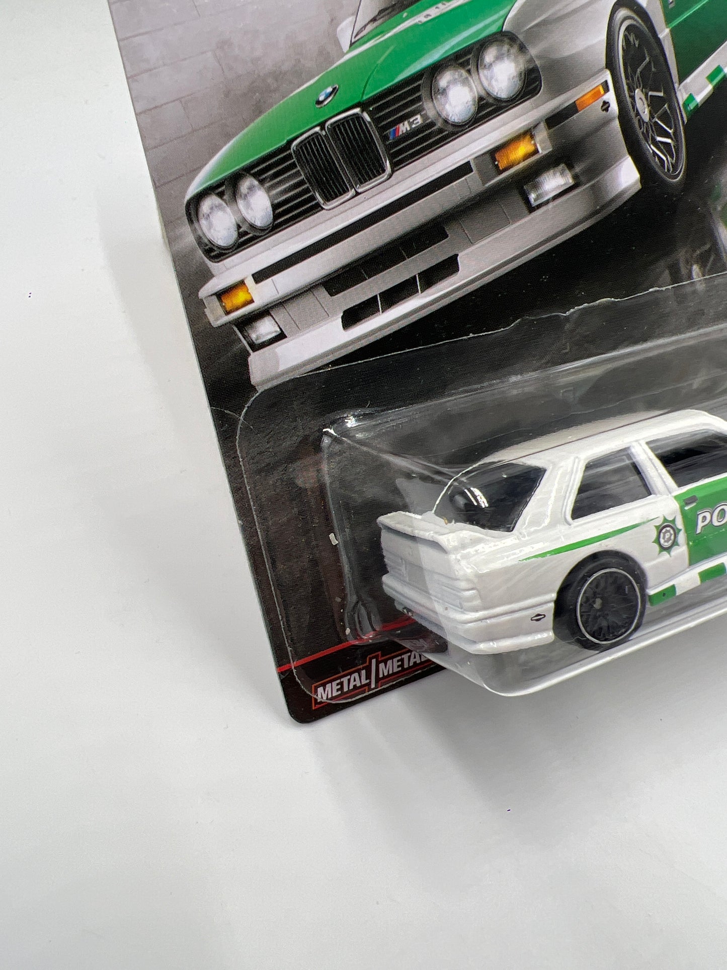 Hot Wheels Premium Euro Style #3 92 BMW M3 Polizei White/Green 245K