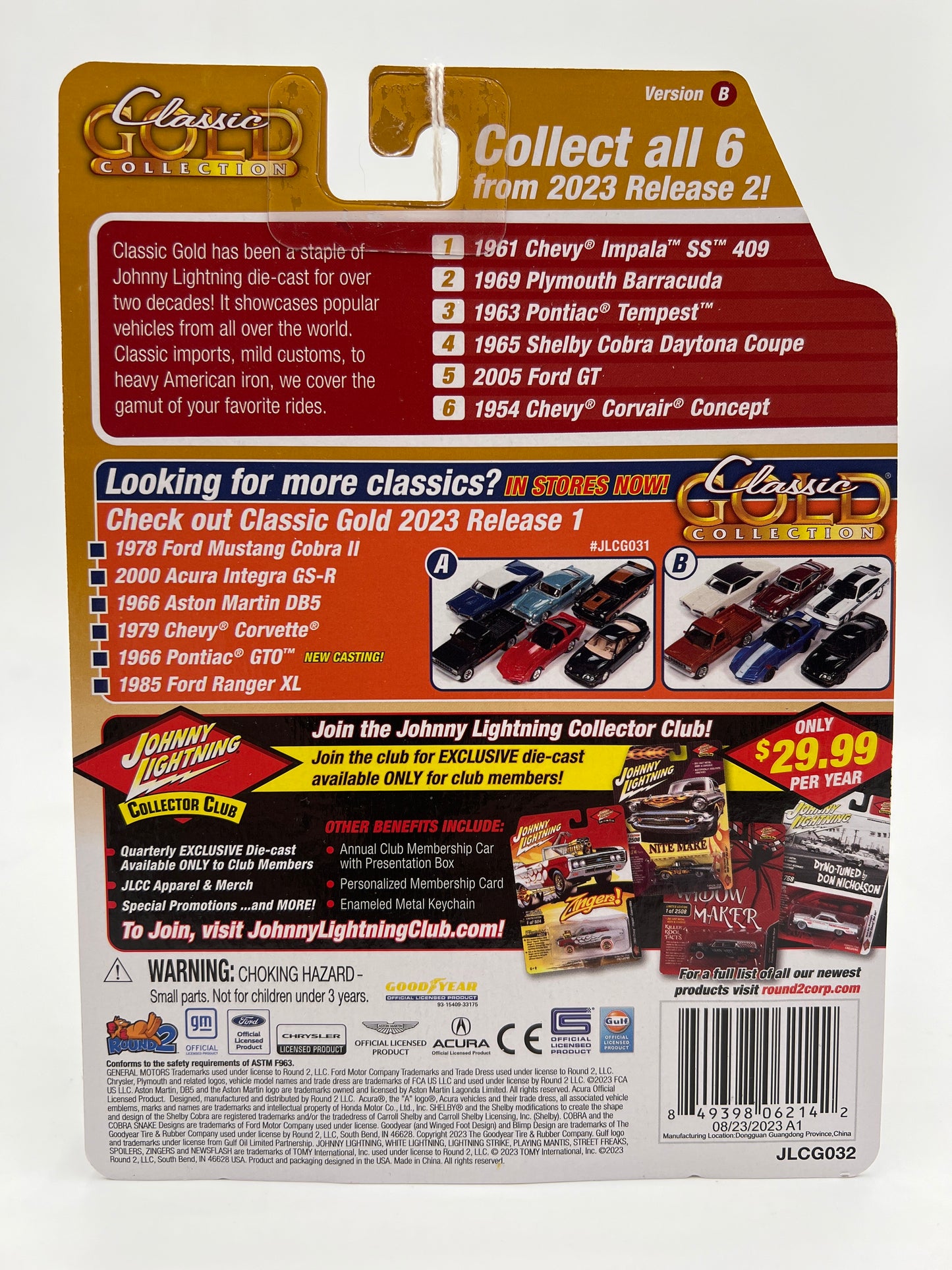 Johnny Lightning Classic Gold Release 2 Version B 1954 Chevy Corvair Concept Light Blue 229C