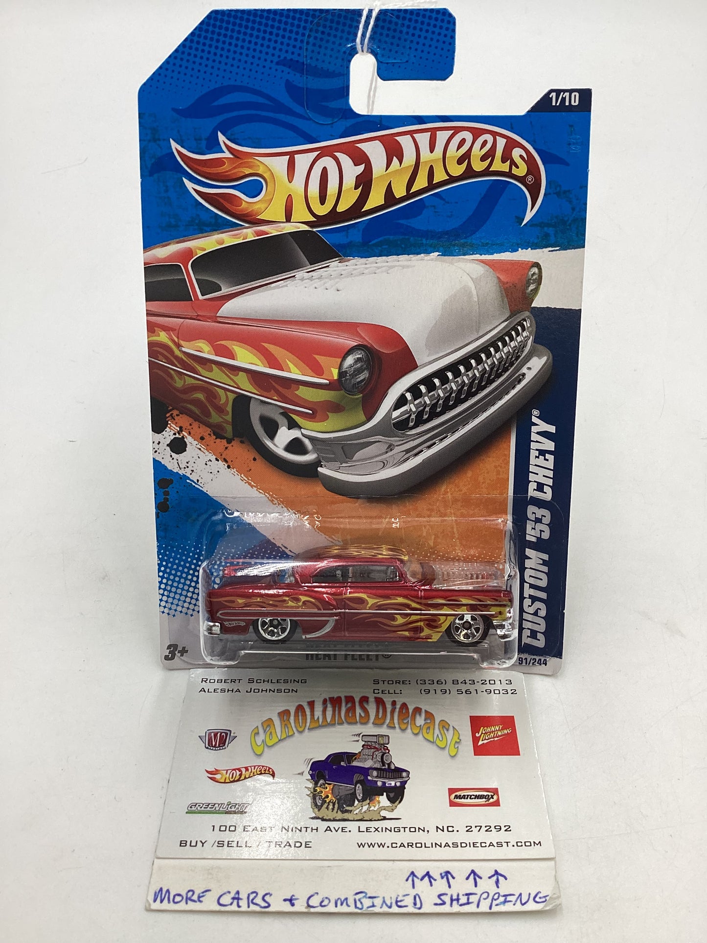 2011 Hot Wheels #91 Red Custom 53 Chevy 11C