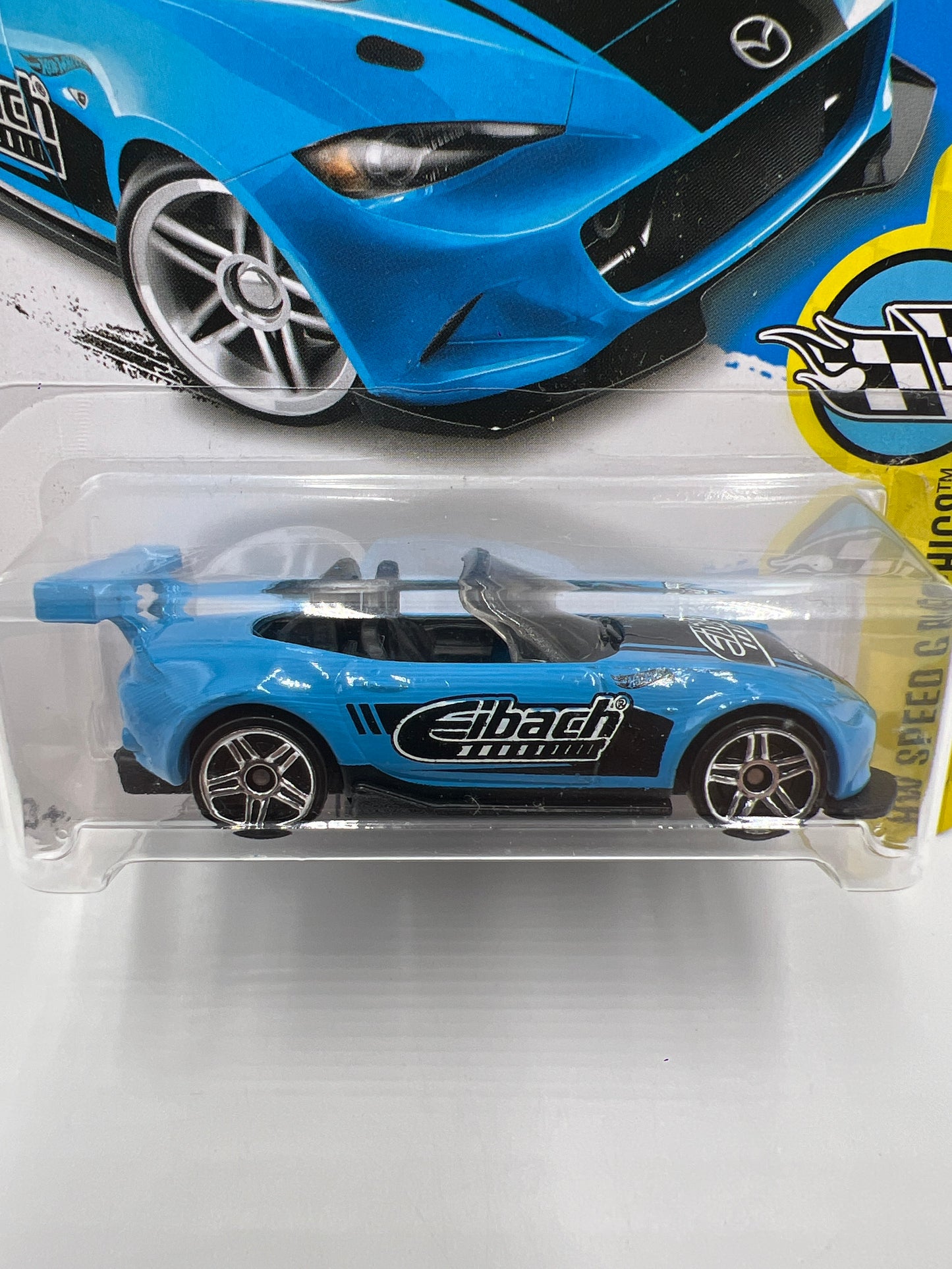 2017 Hot Wheels Speed Graphics #177 15 Mazda MX-5 Miata Blue Eibach 85E