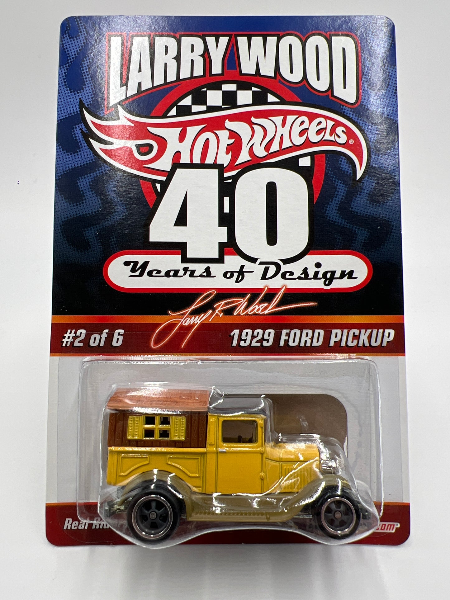 Hot Wheels Larry Wood 40 Years Of Design #2485/6500 1929 Ford Pickup Yellow W/Protector