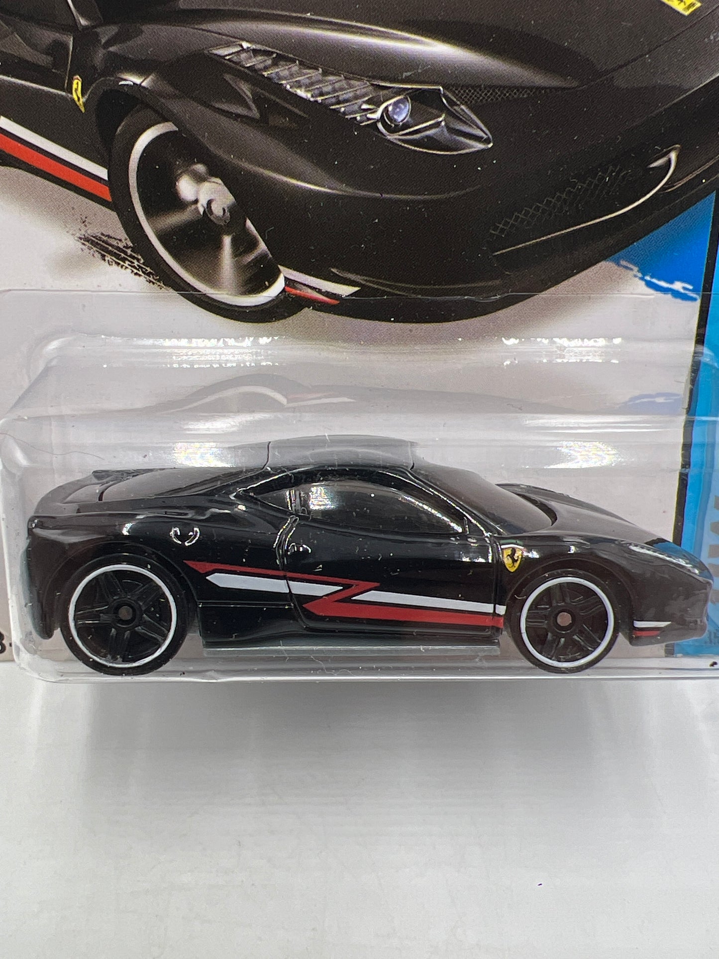 2014 Hot Wheels City #35 Ferrari 458 Italia Black