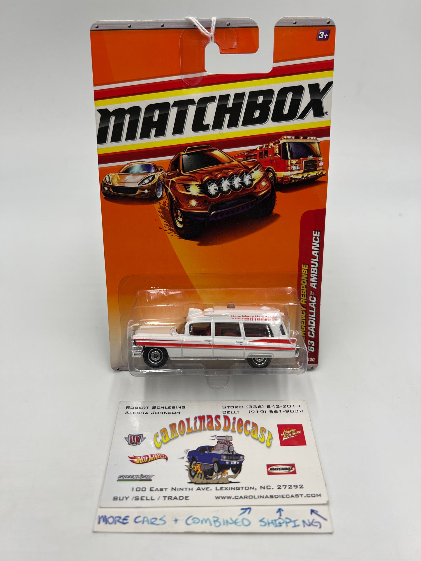 Matchbox Emergency Response #56 63 Cadillac Ambulance White 216J